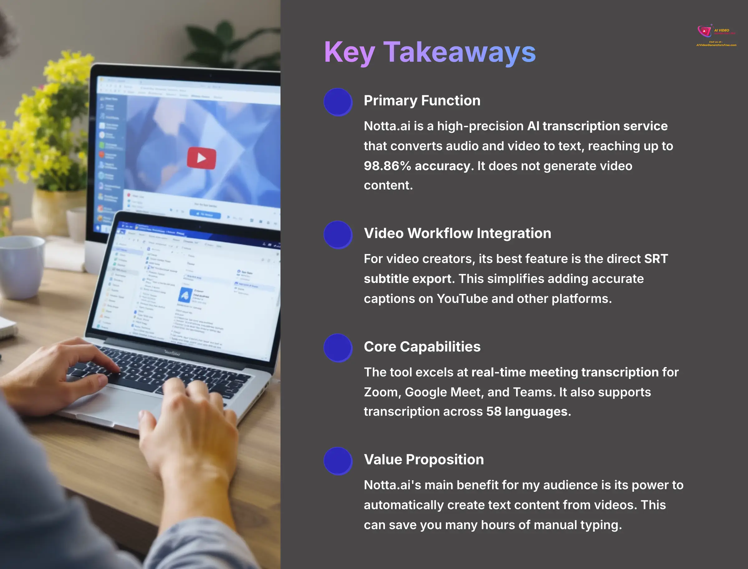 Key Takeaways About Notta.ai