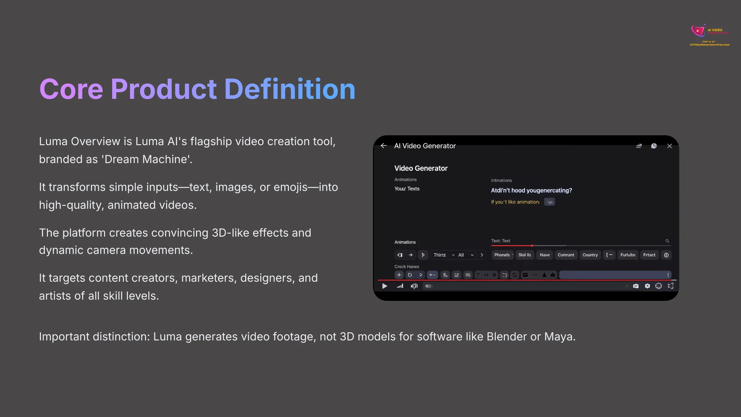 Core Product Definition