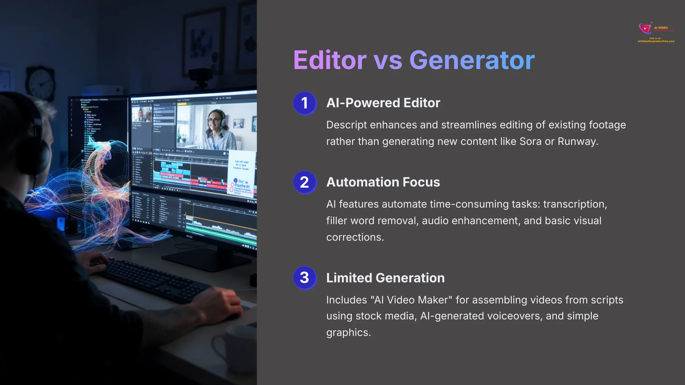Editor vs Generator - Understanding Descript AI