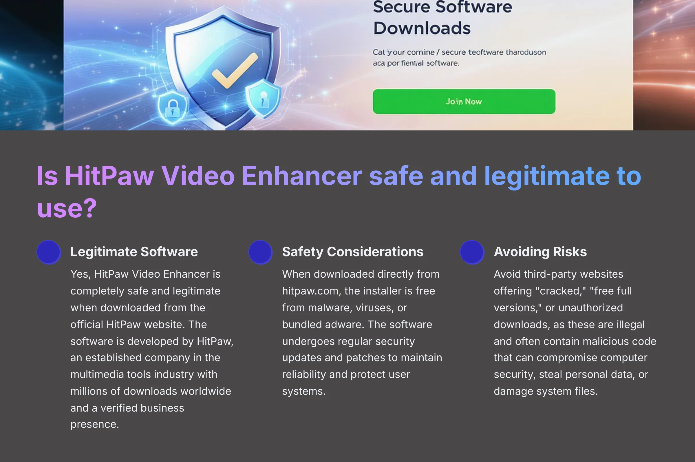 Is HitPaw Video Enhancer safe and legitimate to use