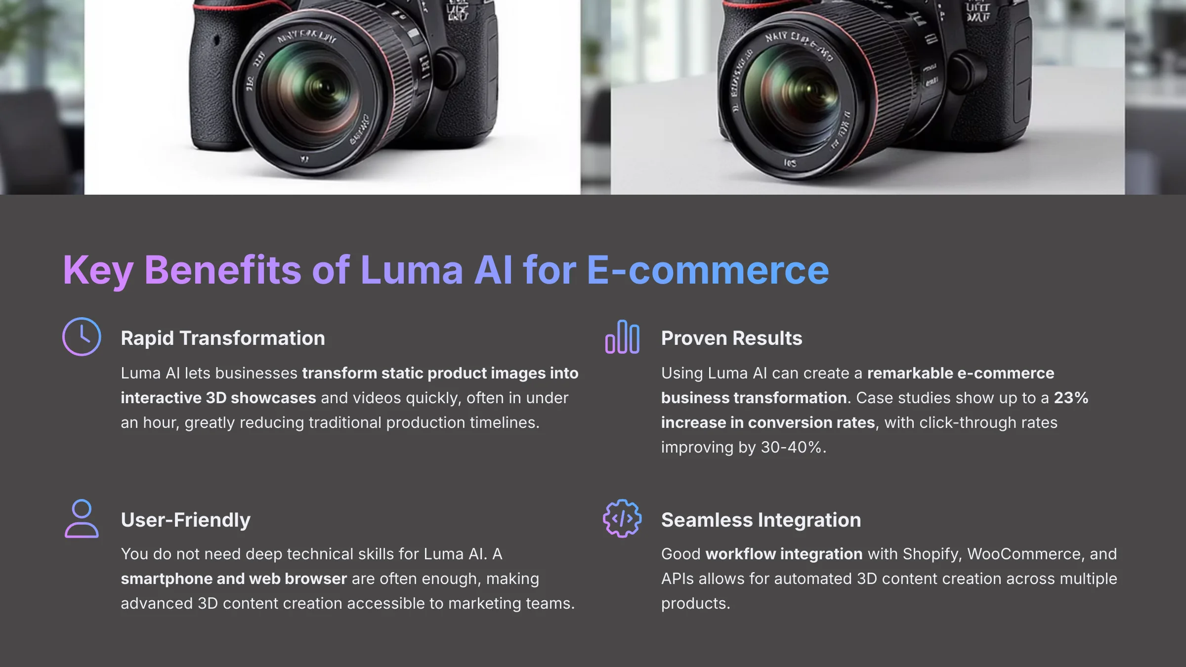 Key Benefits of Luma AI for E-commerce
