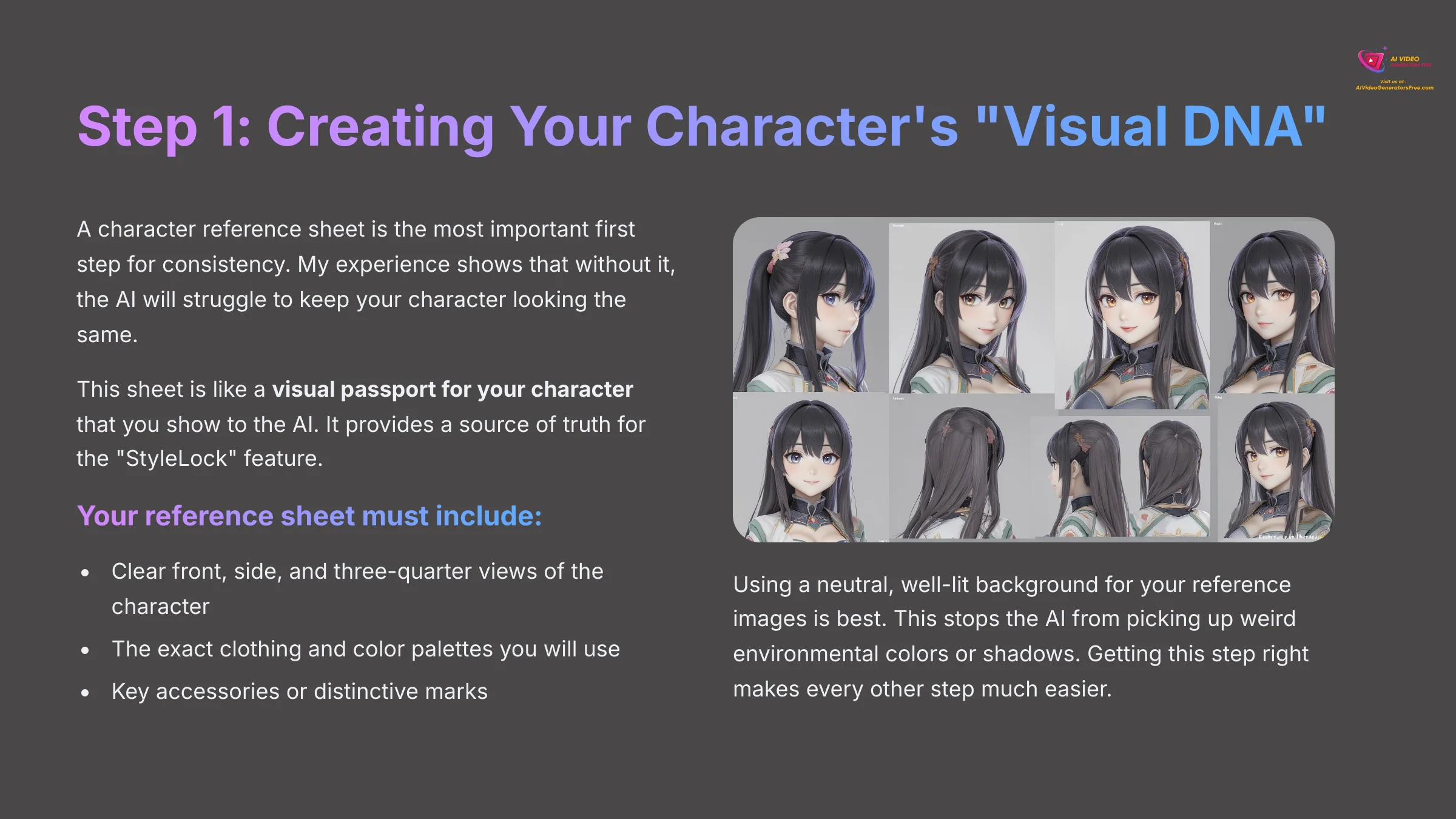 4_Step-1-Creating-Your-Characters-Visual-DNA_AI-video-generators-free_aivideogeneratorsfree.com_