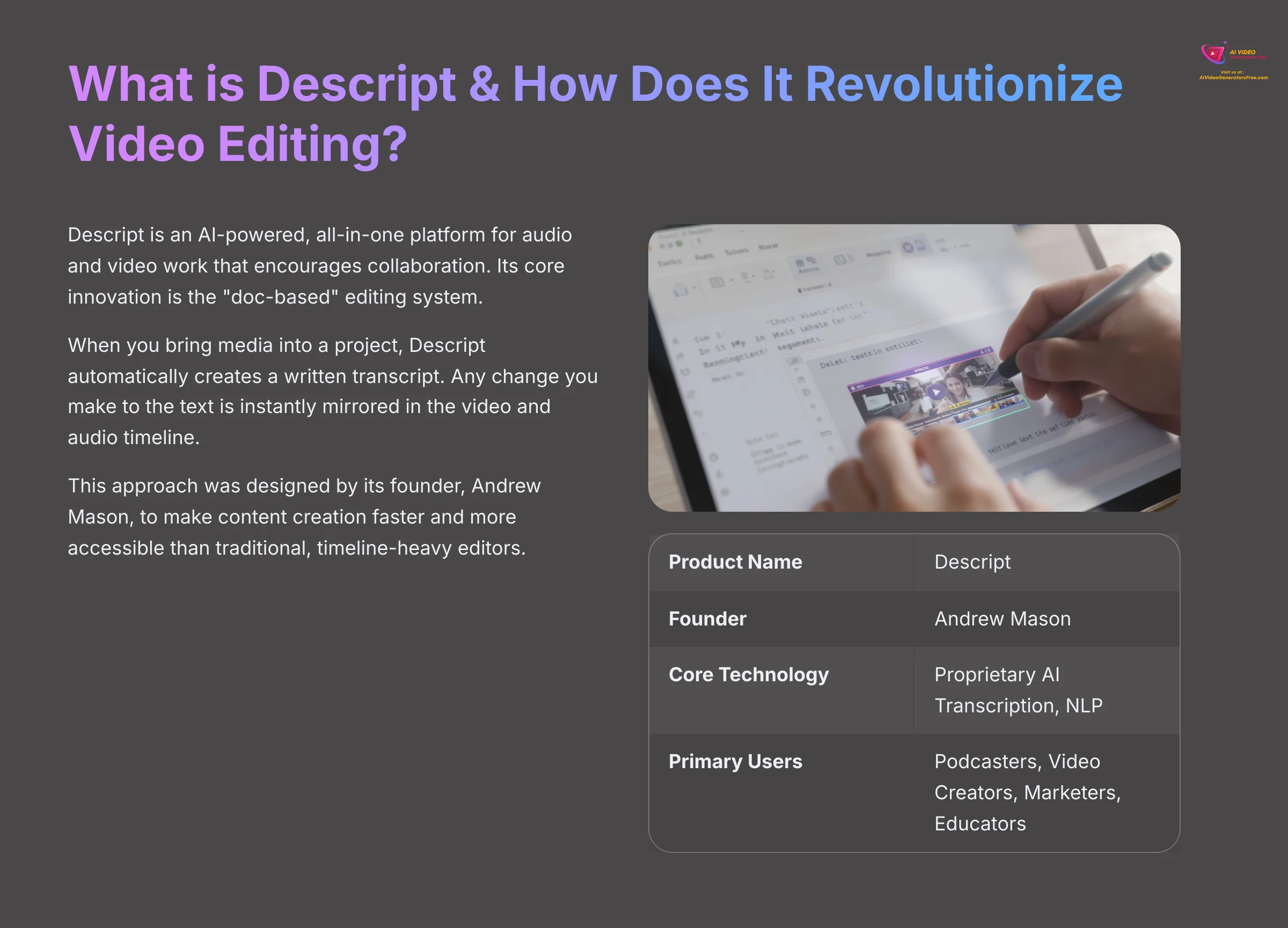 What is Descript and How Does It Revolutionize Video Editing