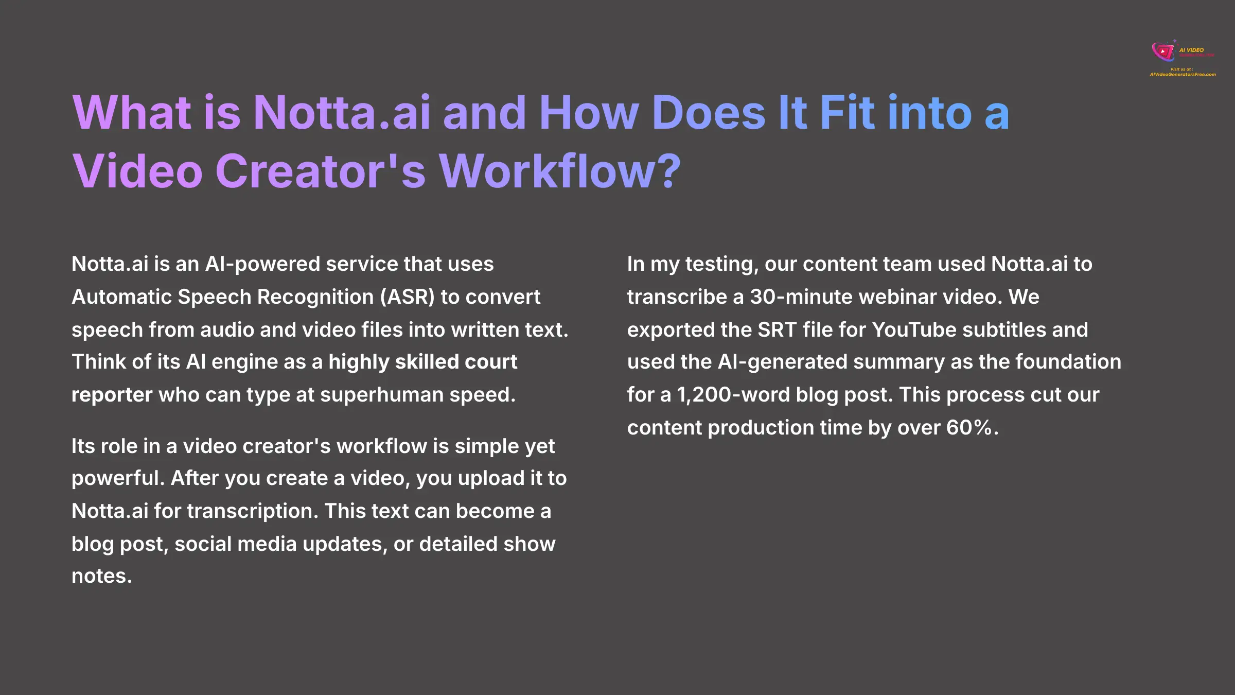 What is Notta.ai and How Does It Fit into a Video Creator's Workflow