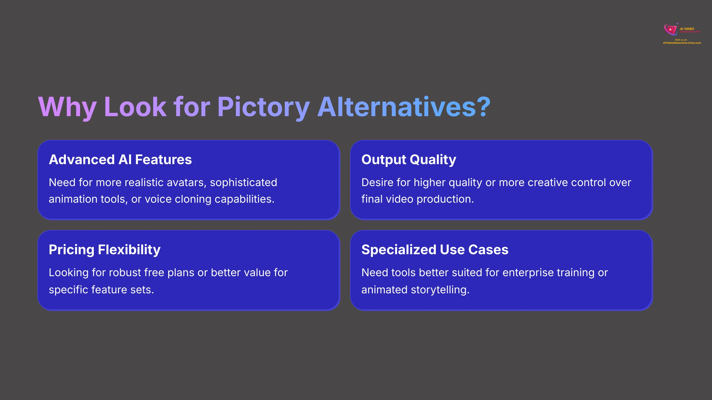 Why Look for Pictory Alternatives