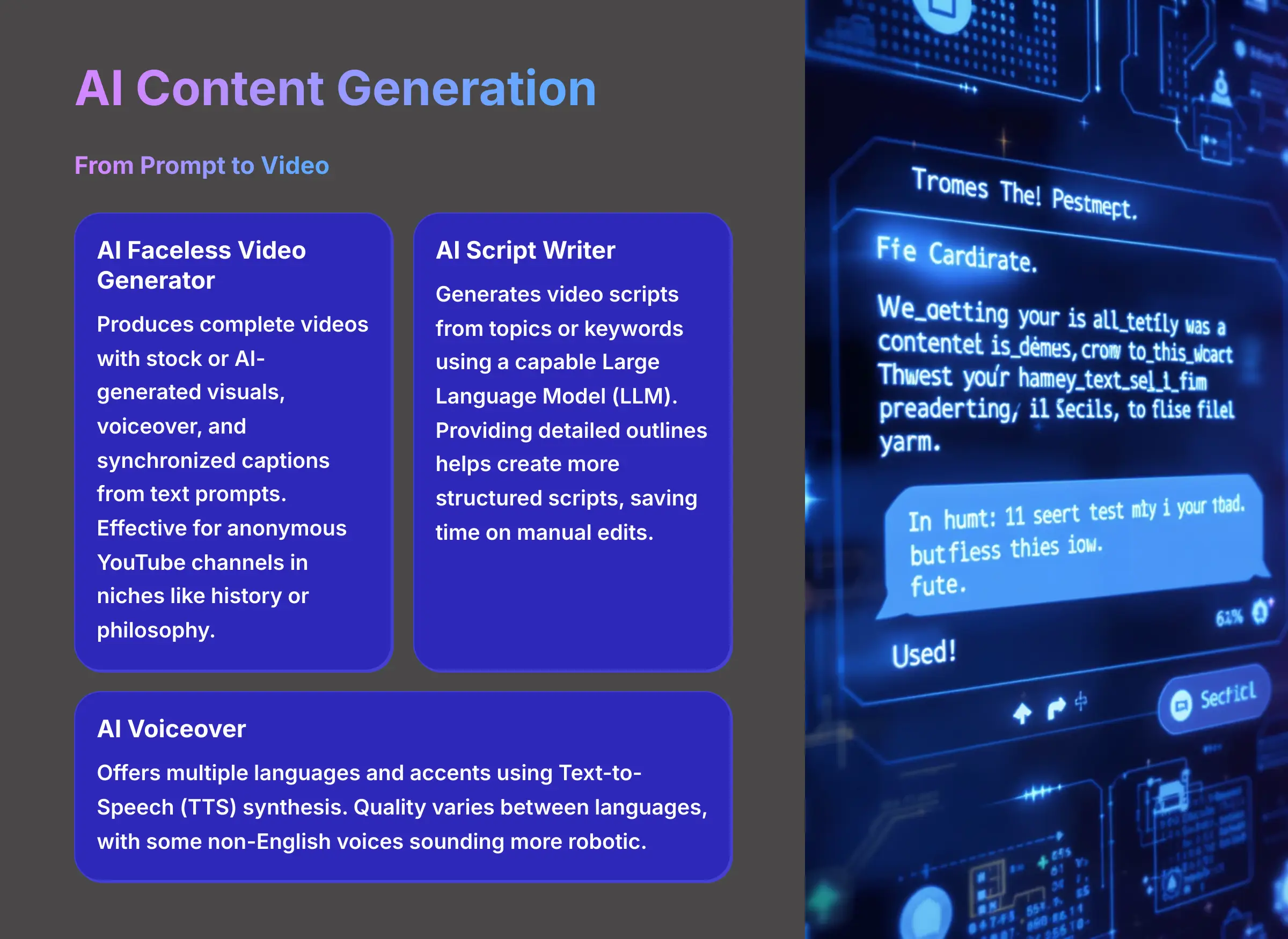 AI Content Generation Features