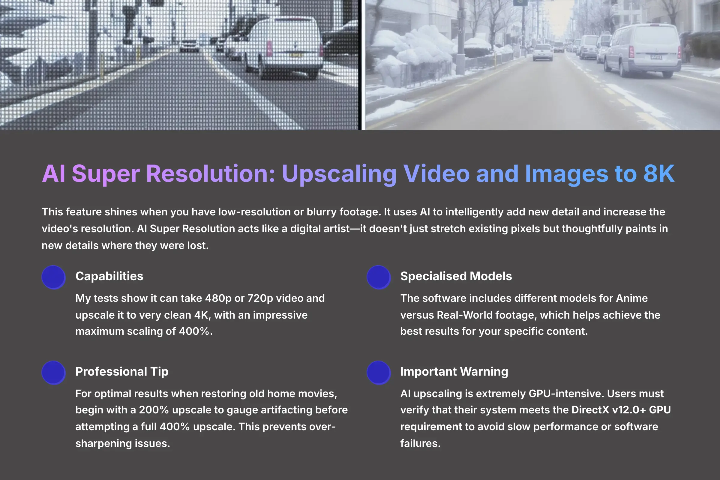 AI Super Resolution - Upscaling Video and Images to 8K