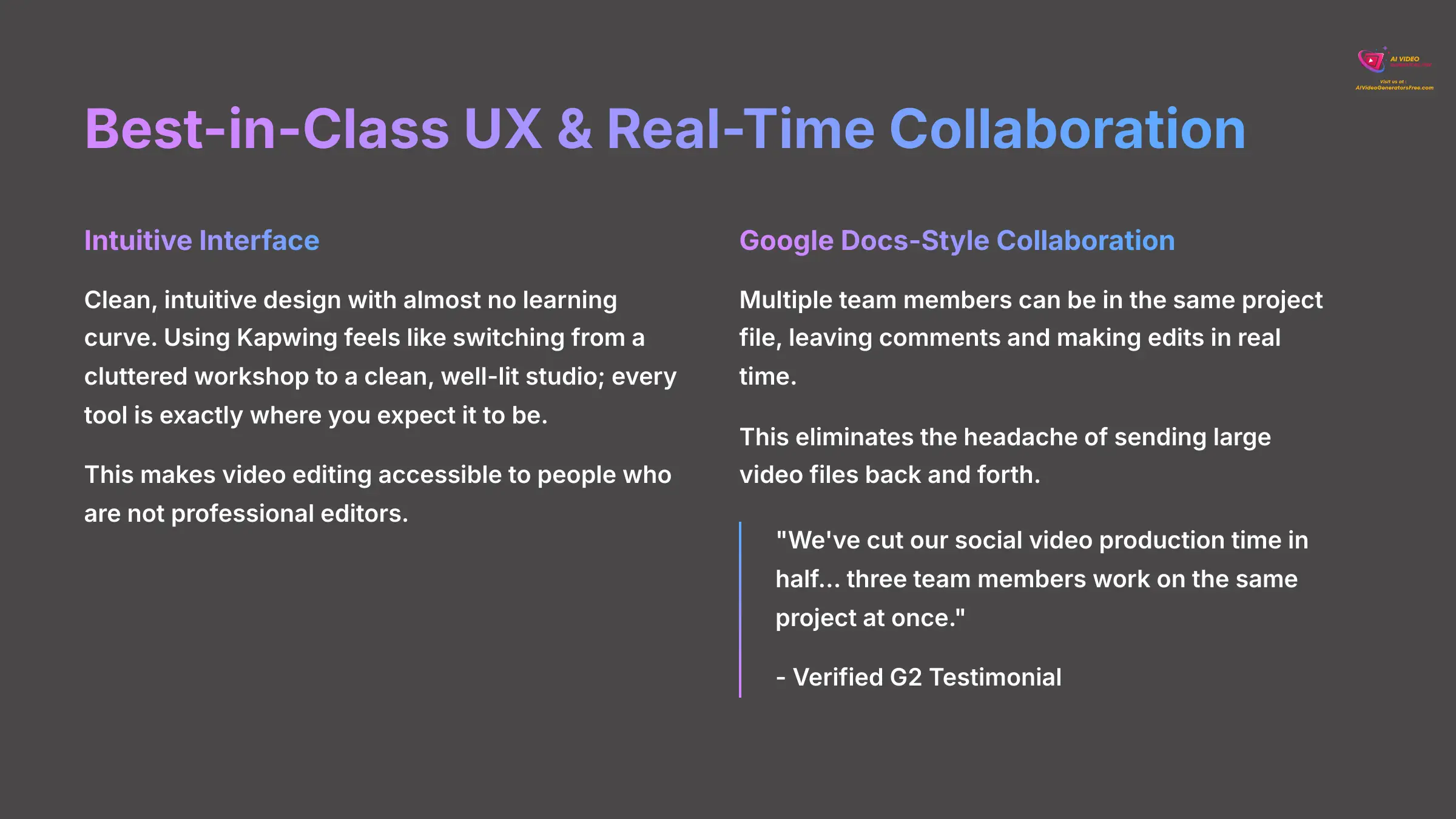 Best-in-Class UX and Real-Time Collaboration