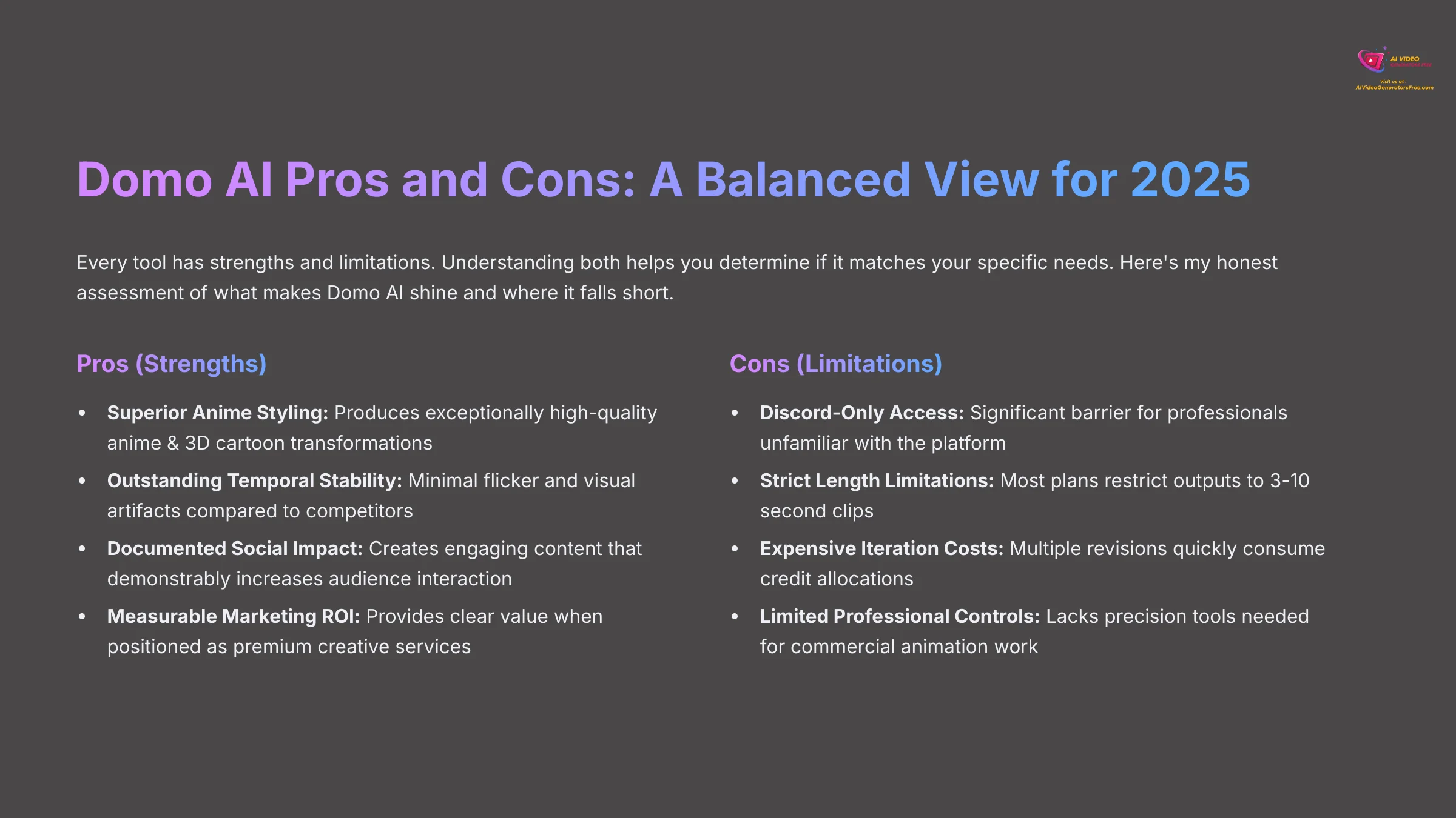 Domo AI Pros and Cons - A Balanced View for 2025