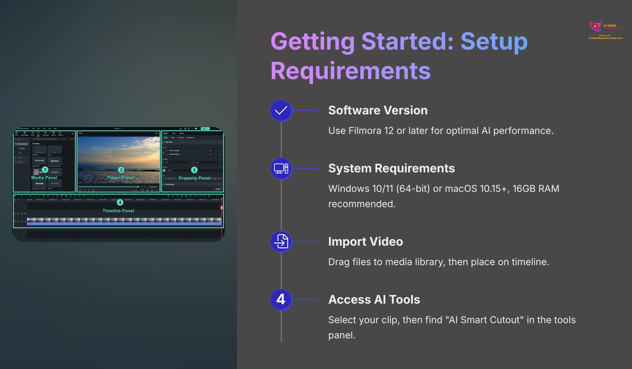Setup and requirements for Filmora AI Smart Cutout