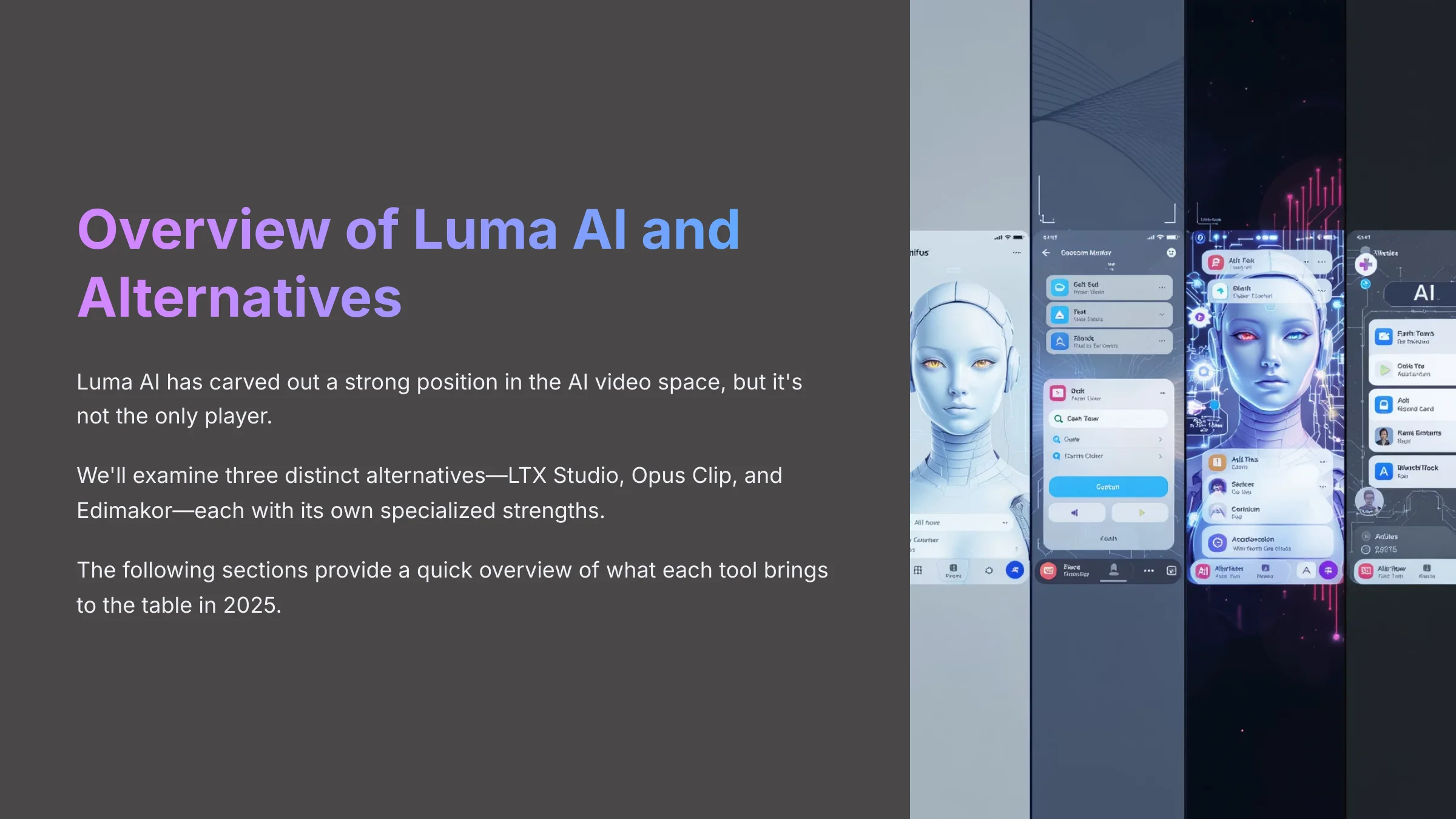 Overview of Luma AI and Alternatives