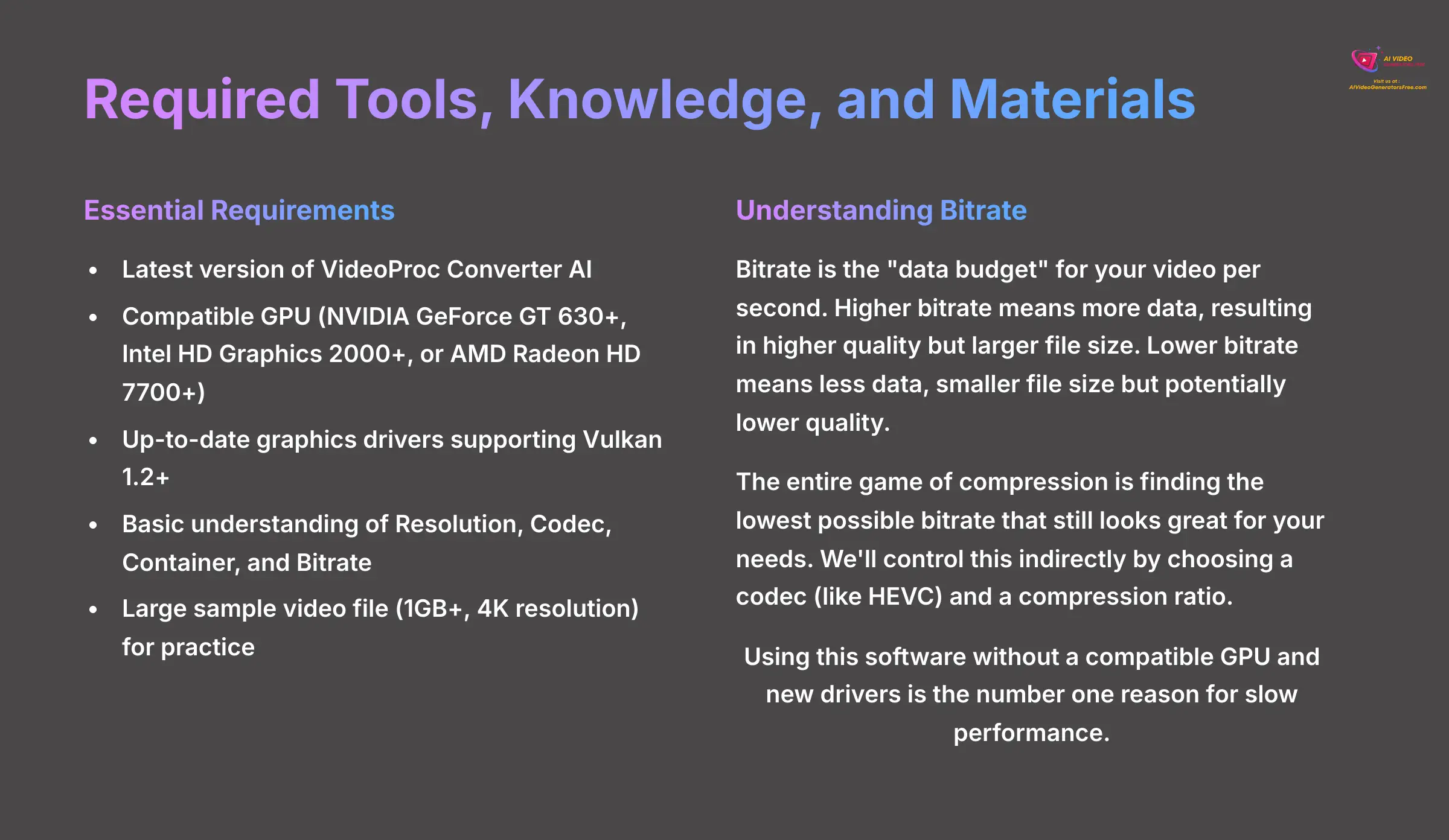 5_Required-Tools-Knowledge-and-Materials_AI-video-generators-free_aivideogeneratorsfree.com_