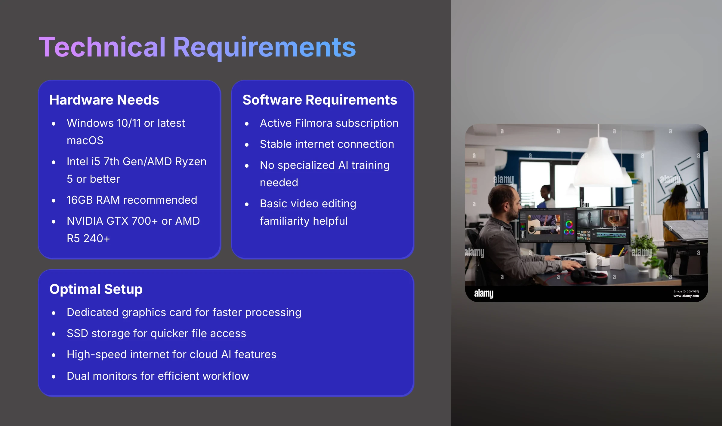 Technical Requirements for Filmora AI
