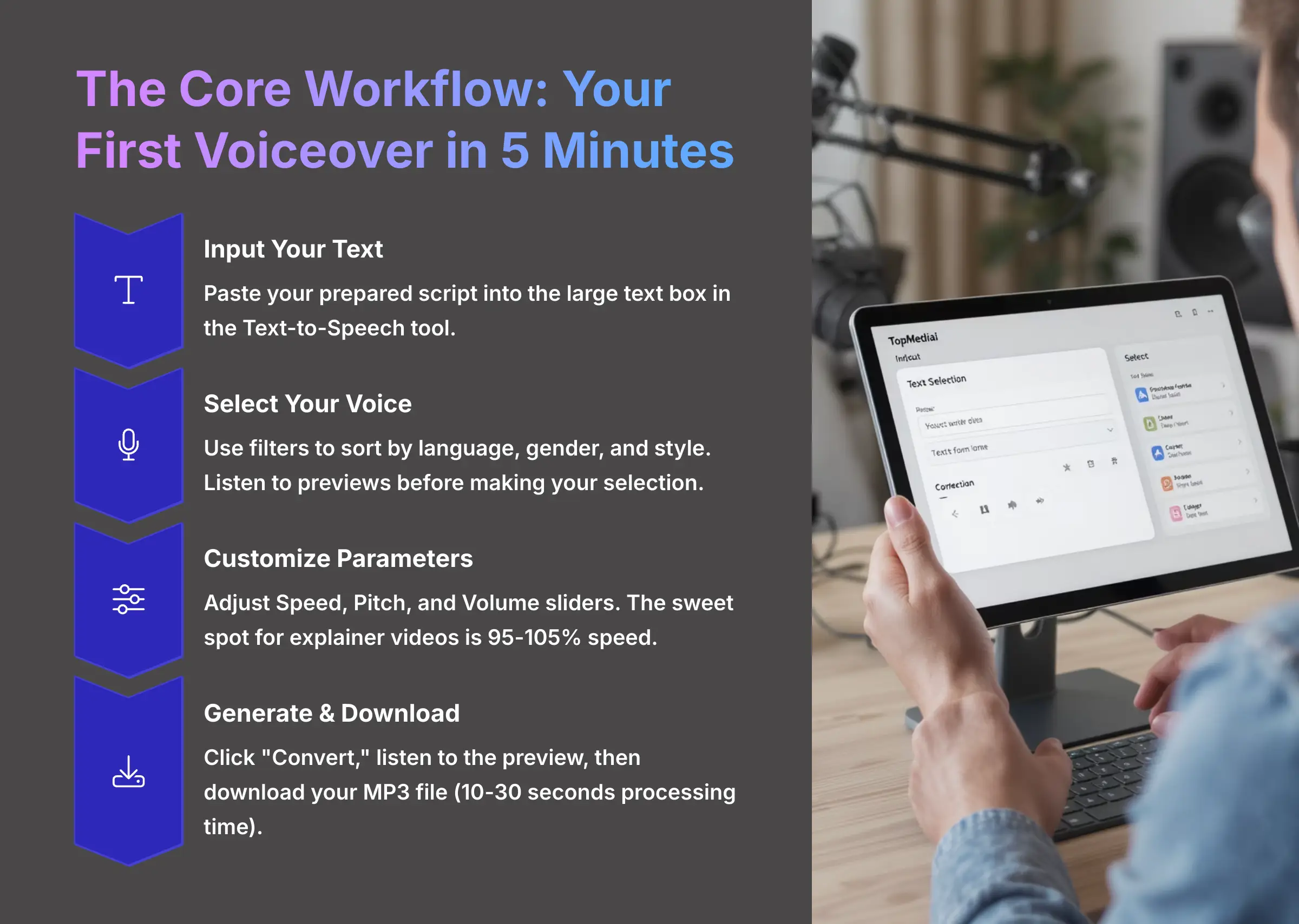5_The-Core-Workflow-Your-First-Voiceover-in-5-Minutes_AI-video-generators-free_aivideogeneratorsfree.com_