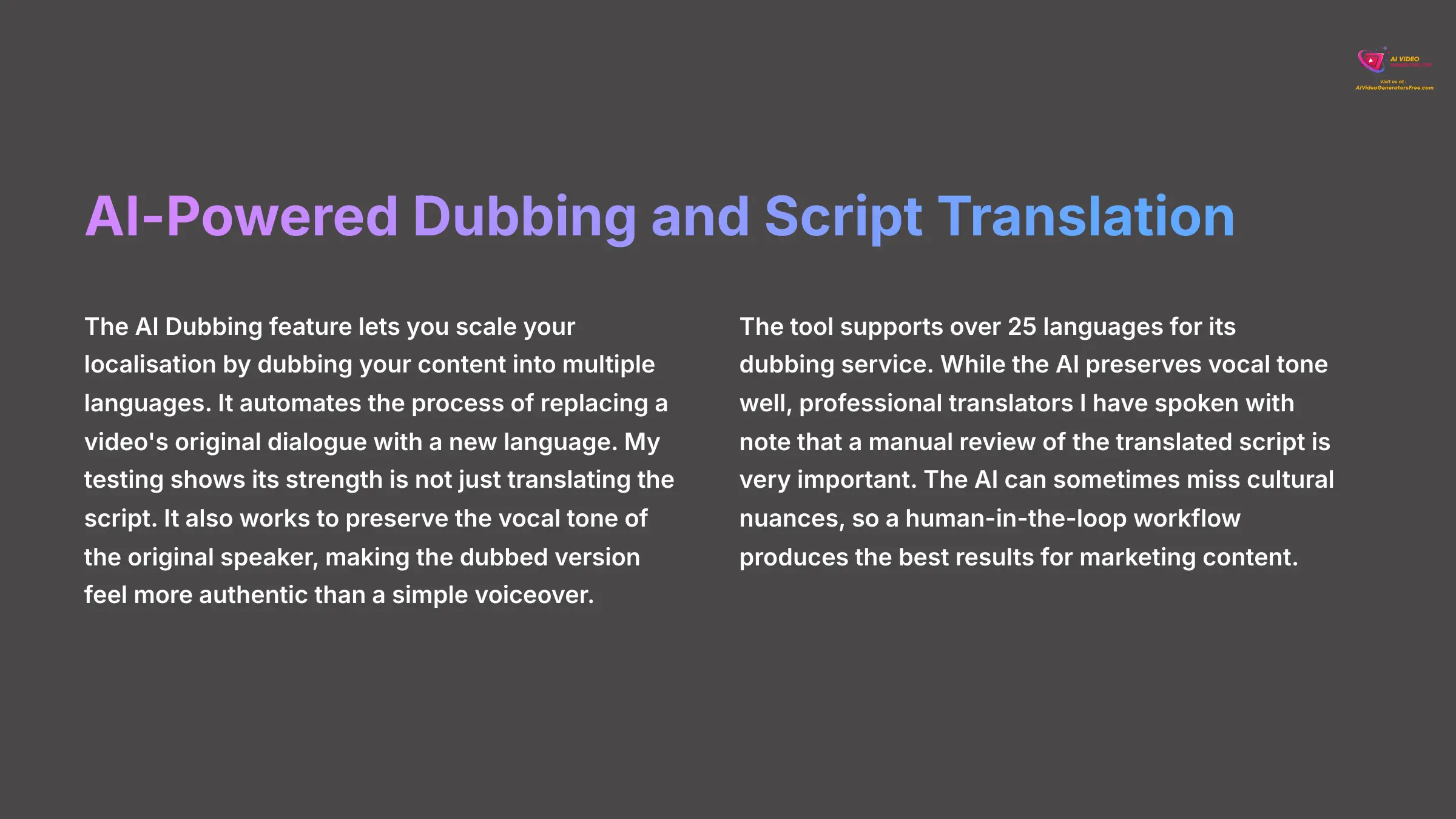 AI-Powered Dubbing and Script Translation Interface