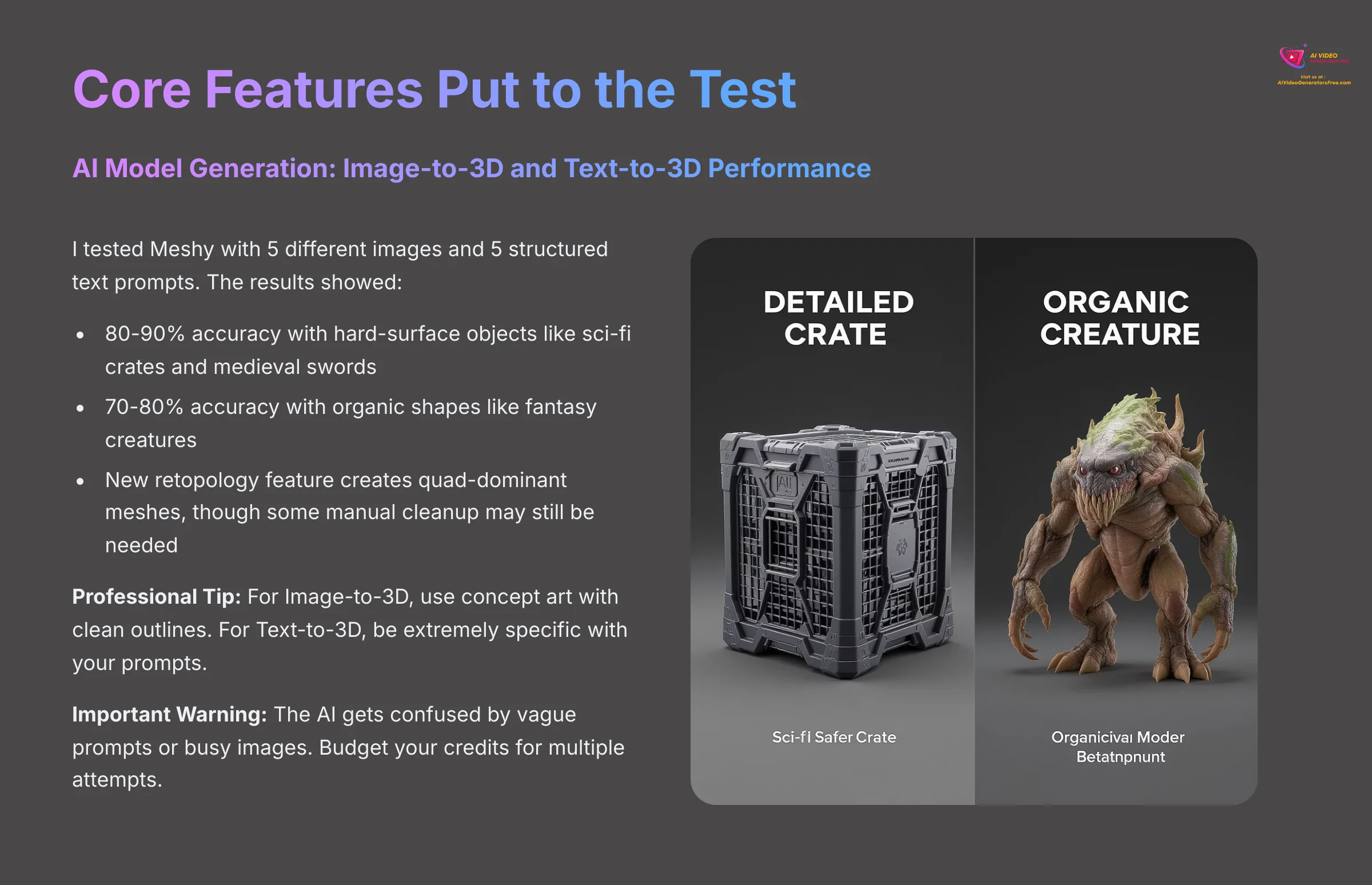 Core Features Put to the Test