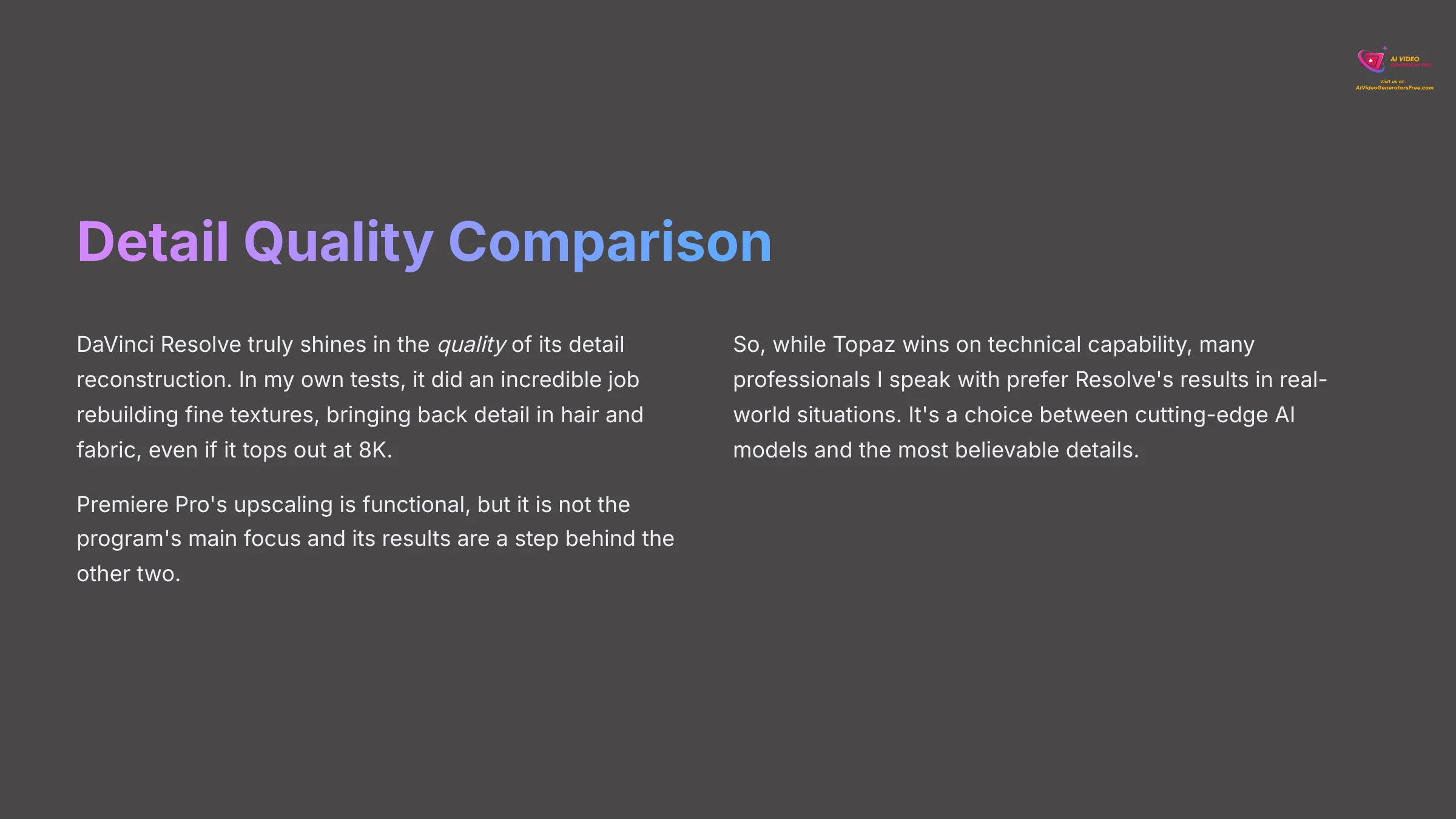 Detail Quality Comparison