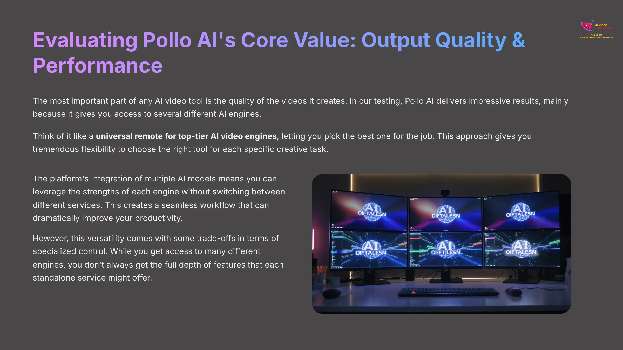 Evaluating Pollo AIs Core Value Output Quality and Performance