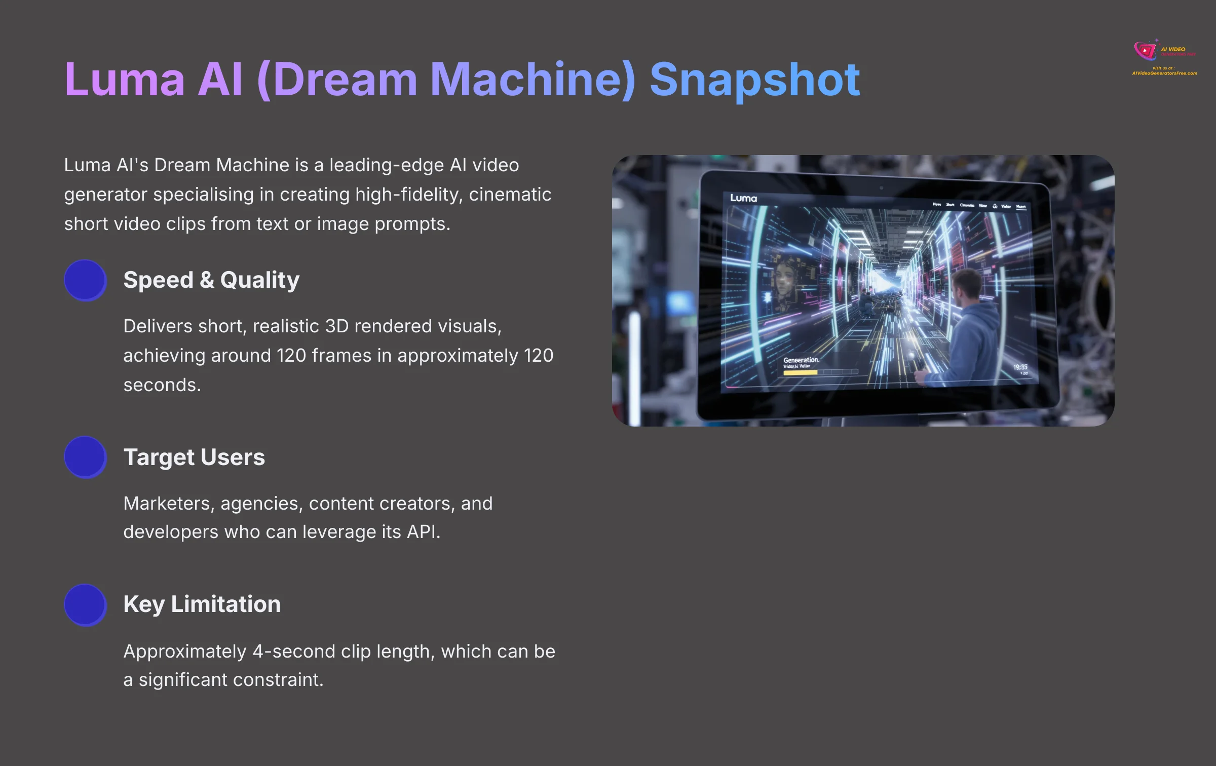 Luma AI Dream Machine Snapshot