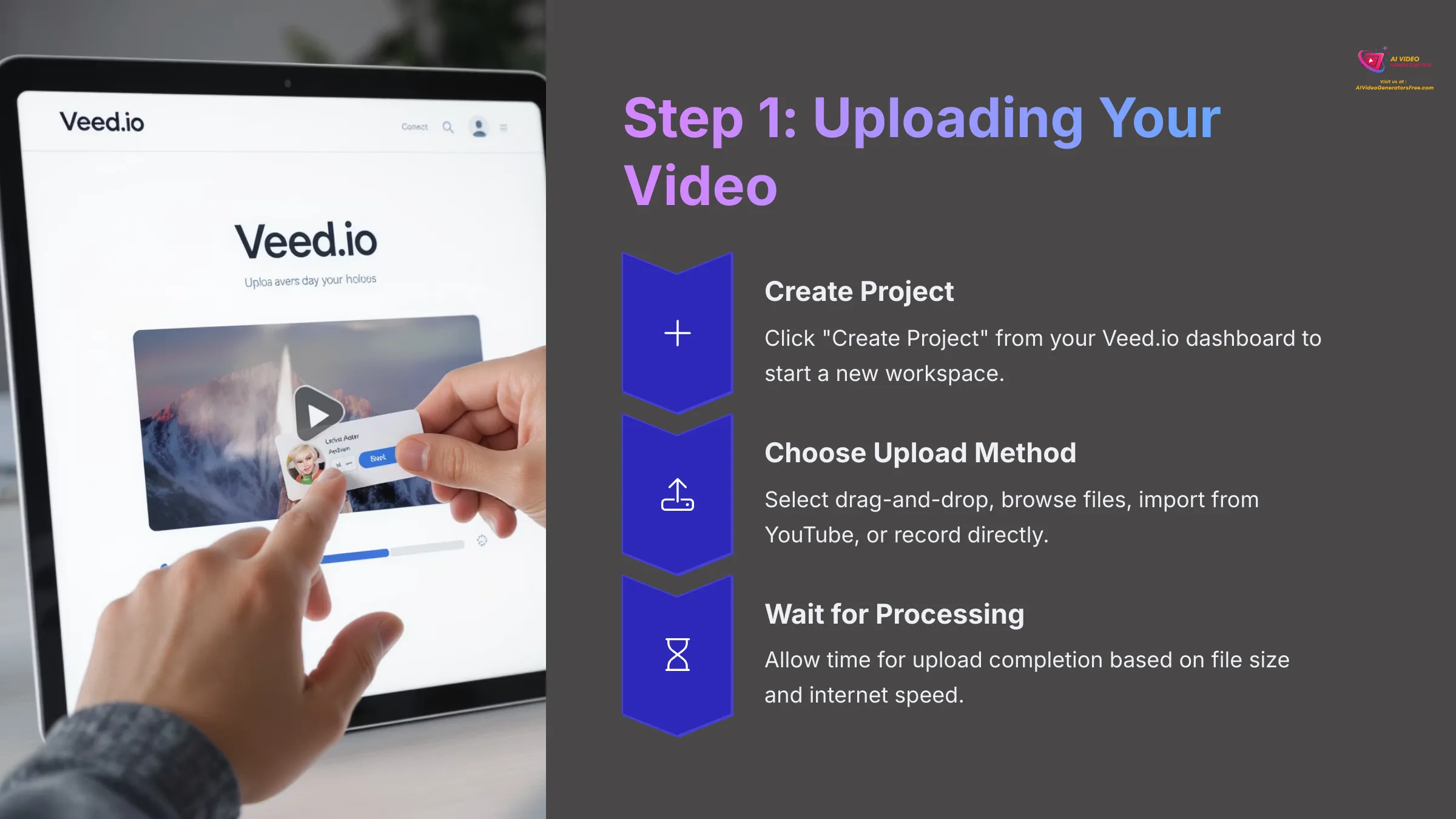 Step 1 Uploading Your Video to Veed.io