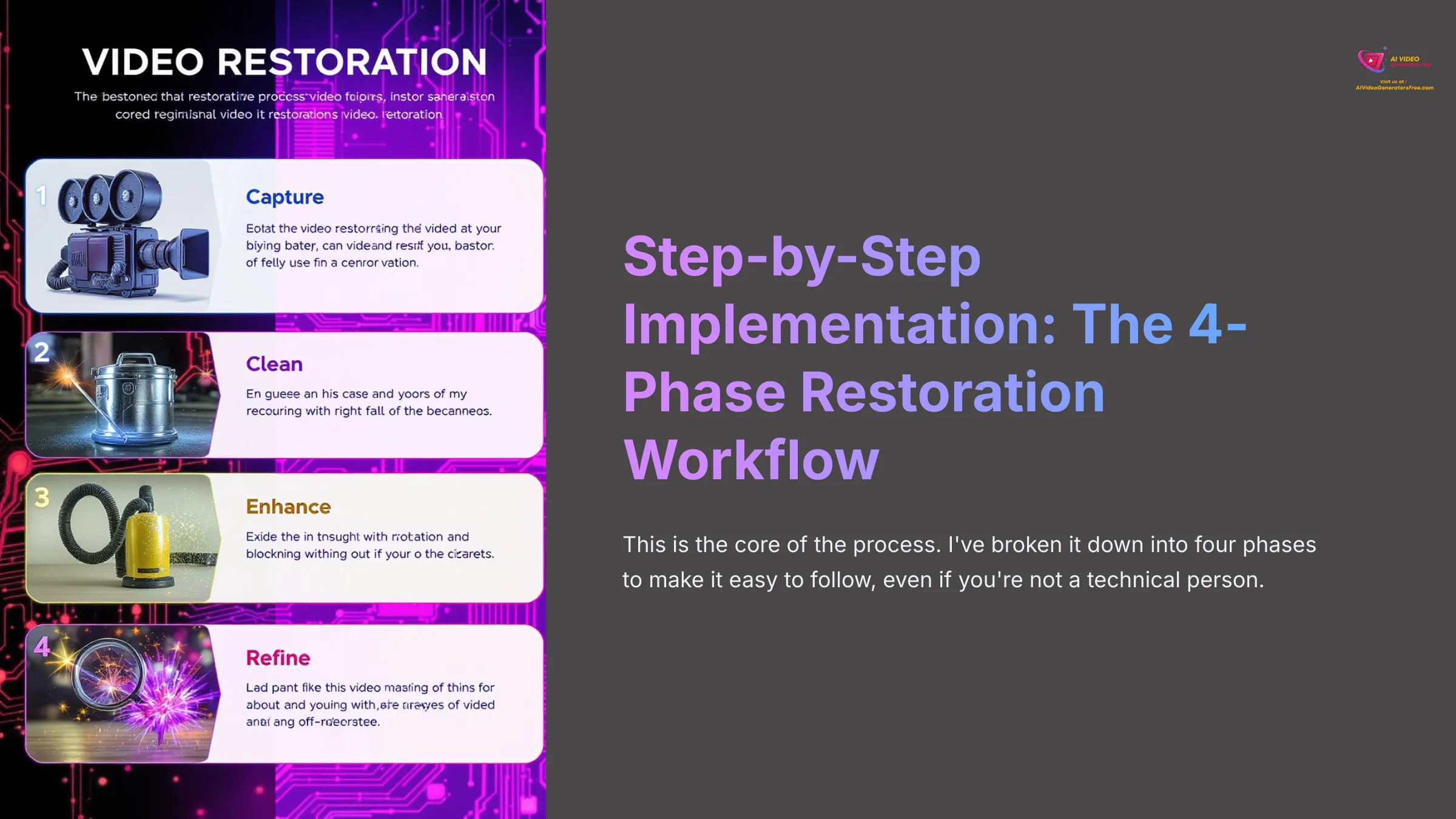 4-Phase restoration workflow diagram