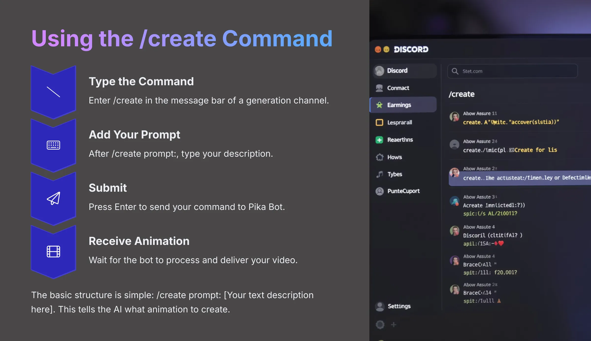 Using the create Command