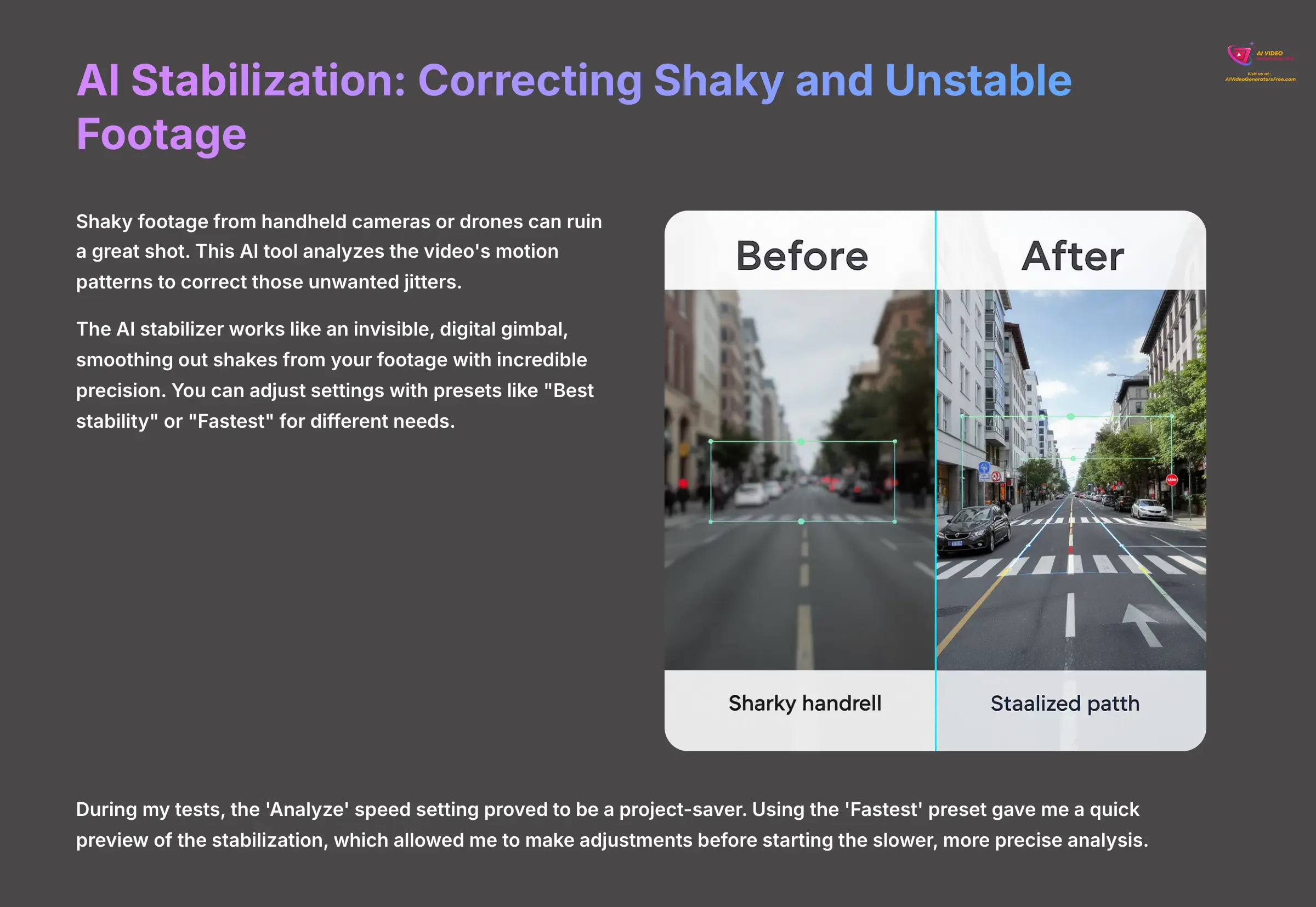 AI Stabilization - Correcting Shaky and Unstable Footage