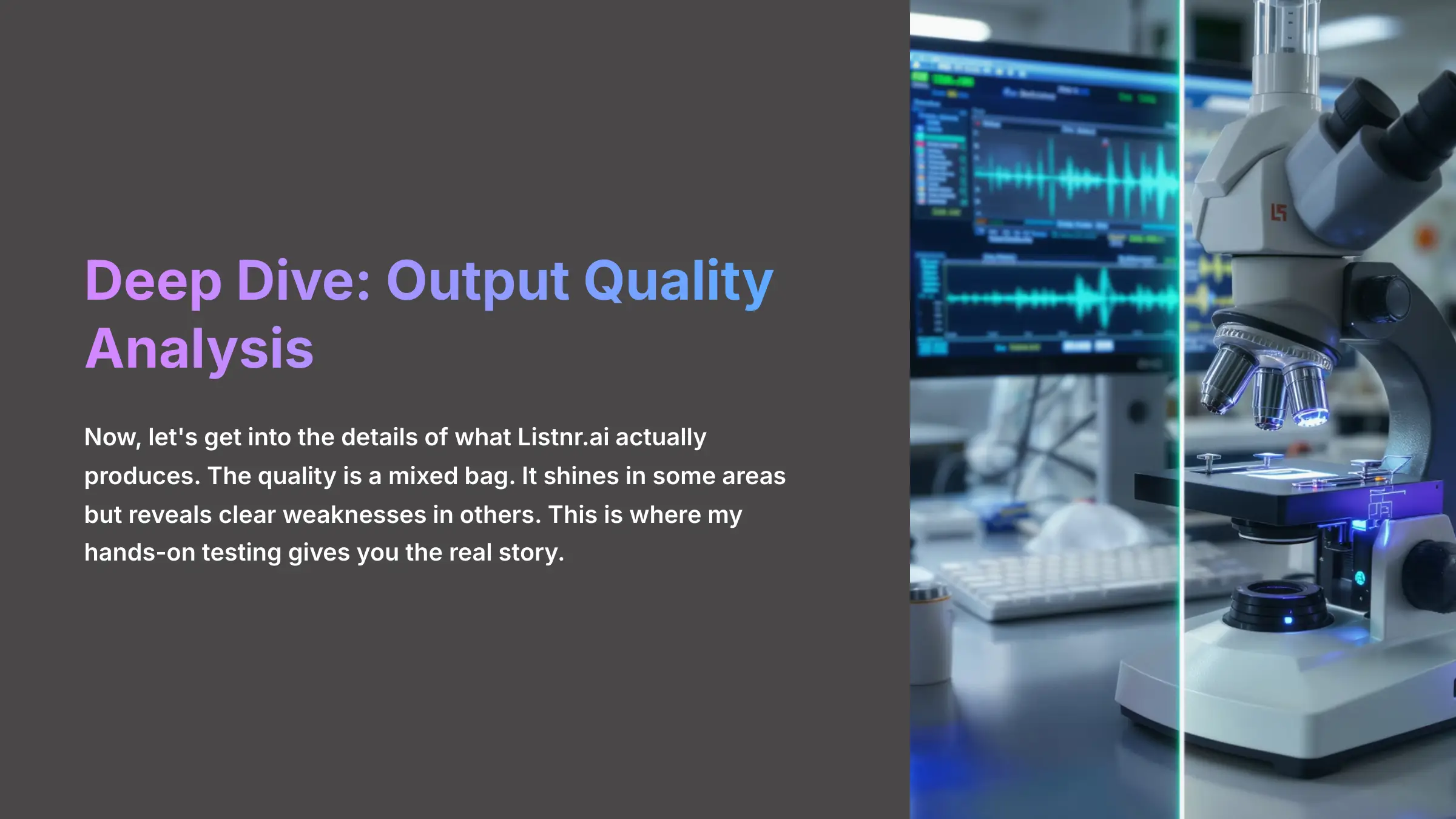 Deep Dive - Output Quality Analysis