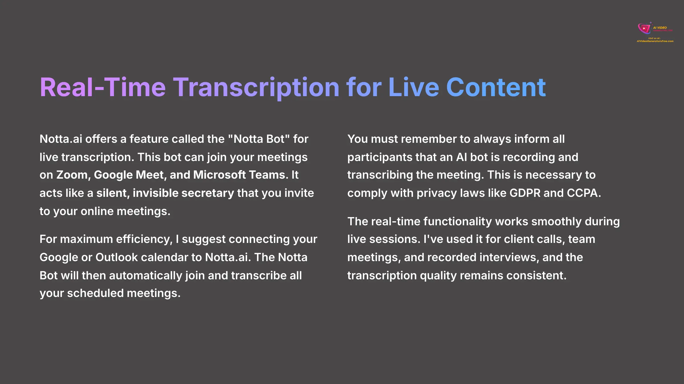 Real-Time Transcription for Live Content