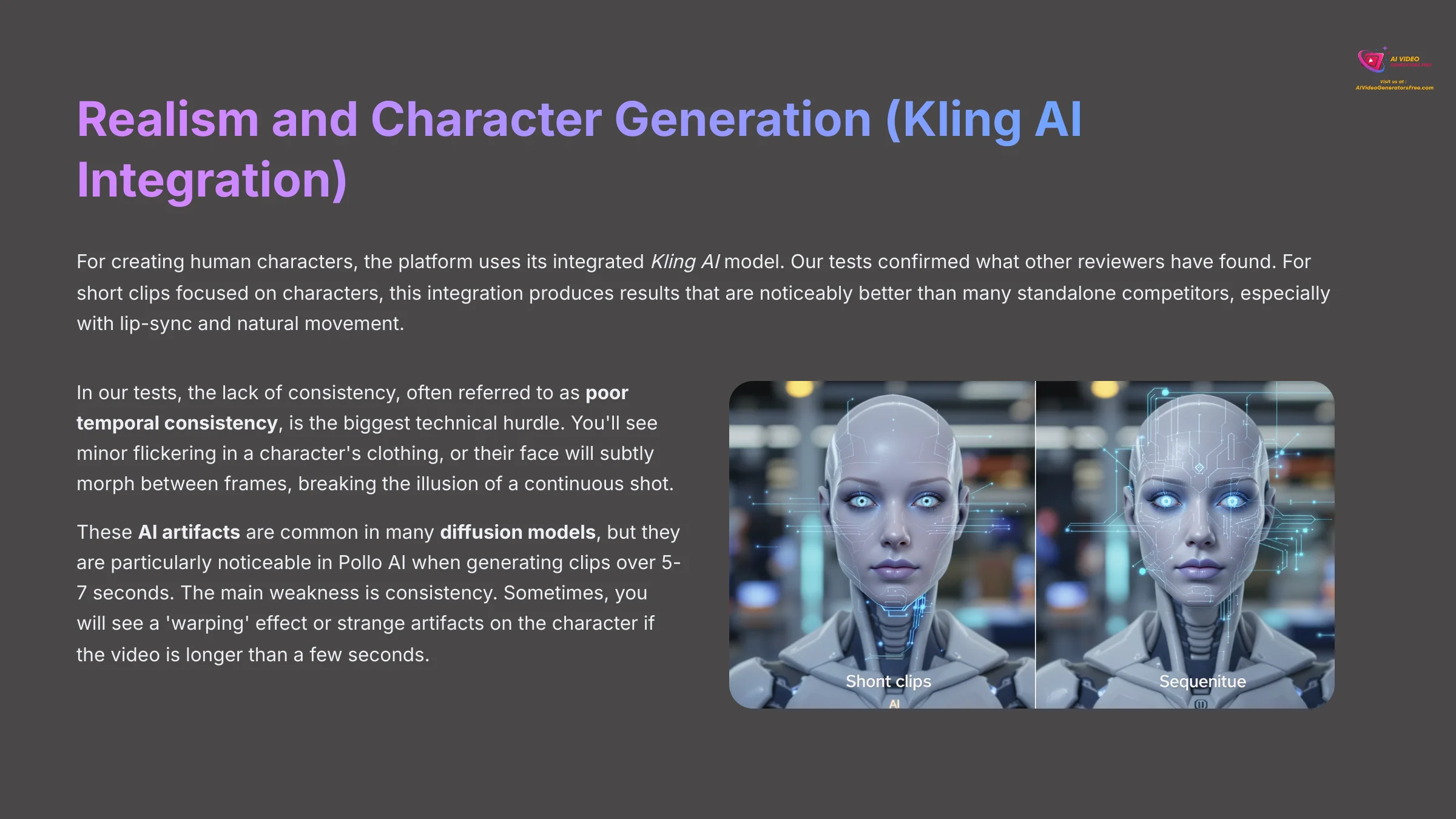 Realism and Character Generation Kling AI Integration
