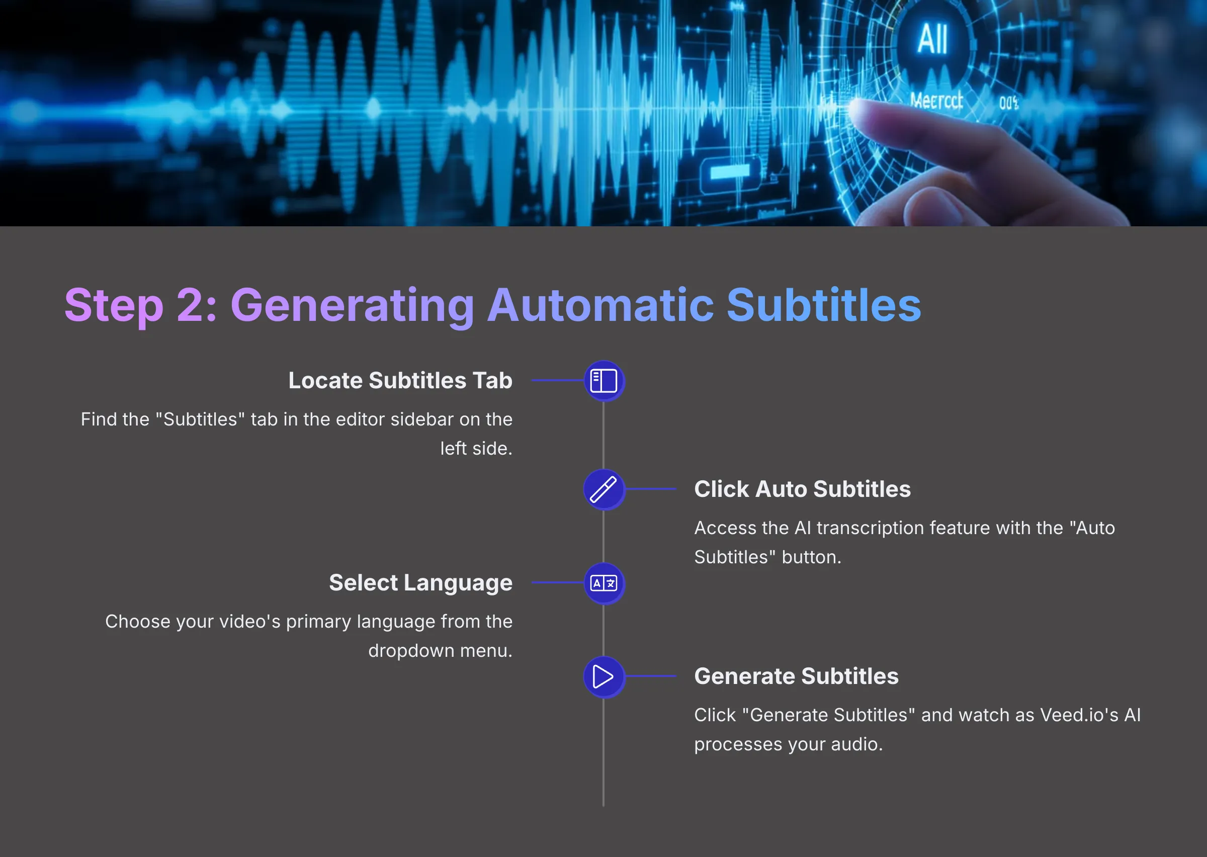 Step 2 Generating Automatic Subtitles in Veed.io
