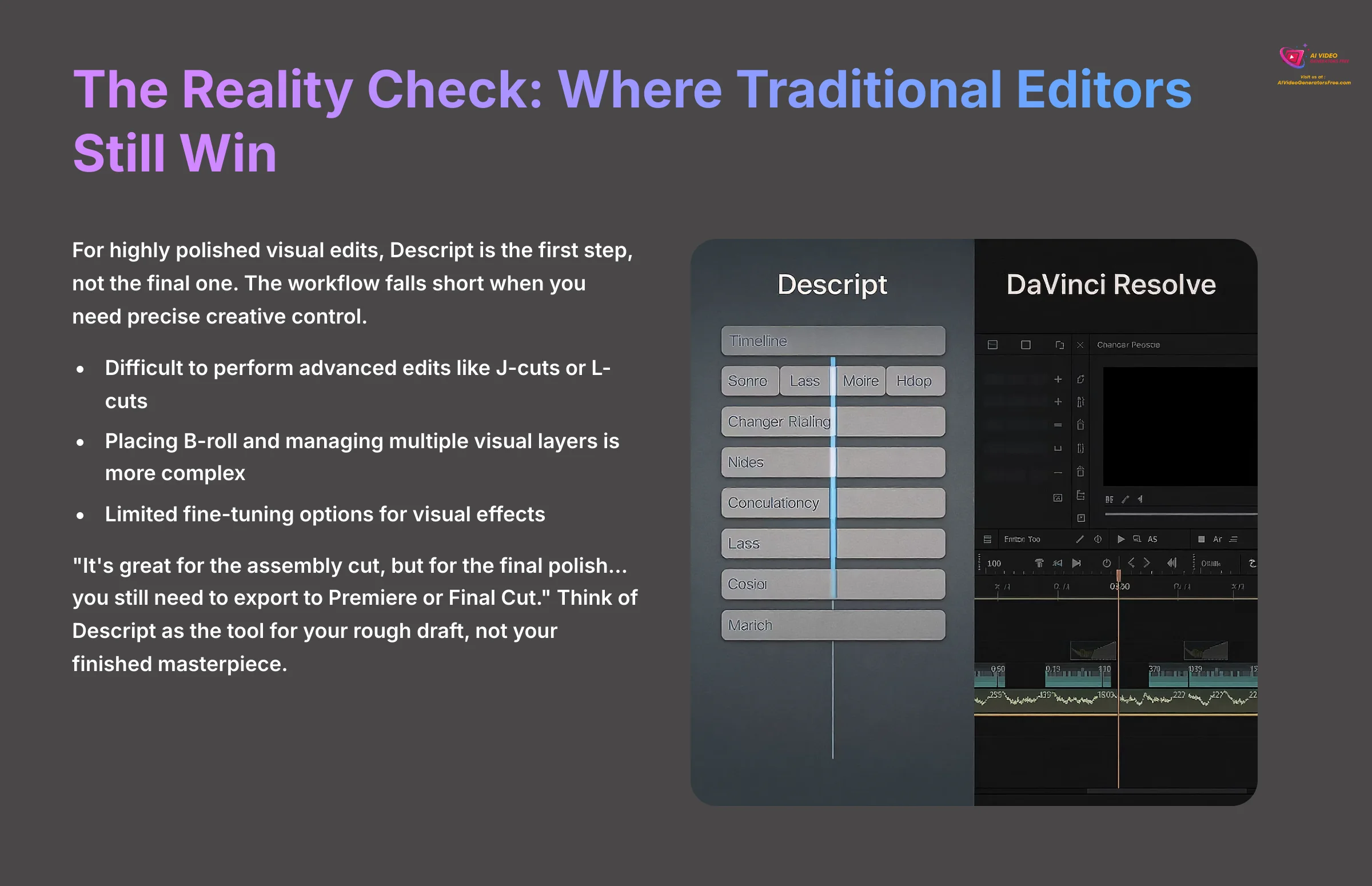 The Reality Check Where Traditional Editors Still Win