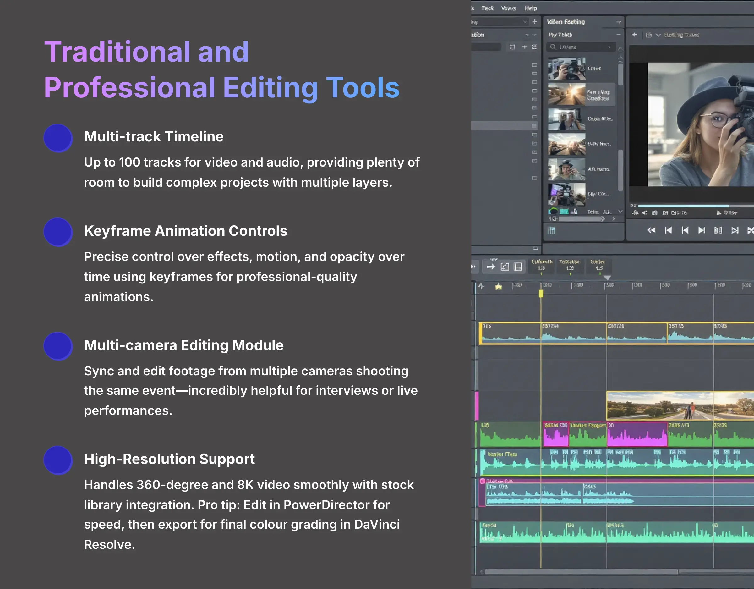 Traditional and Professional Editing Tools