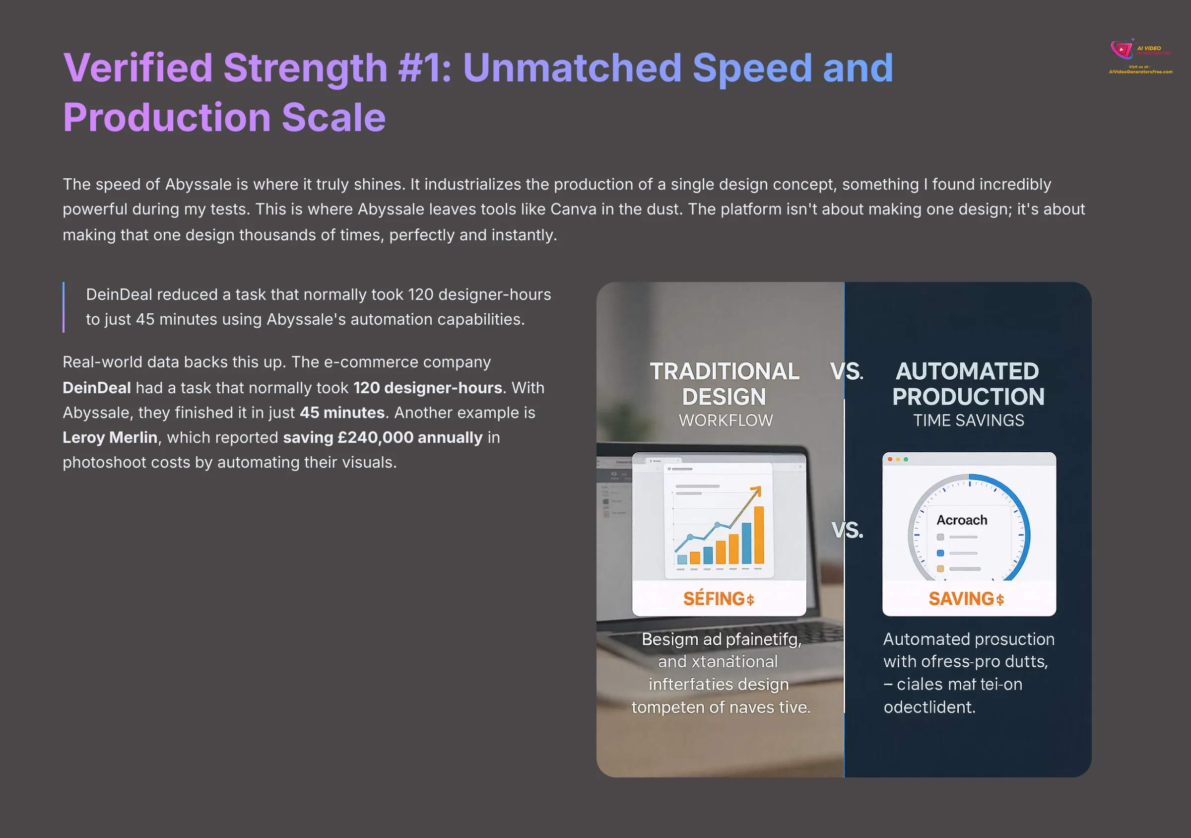 Verified Strength 1 Unmatched Speed and Production Scale