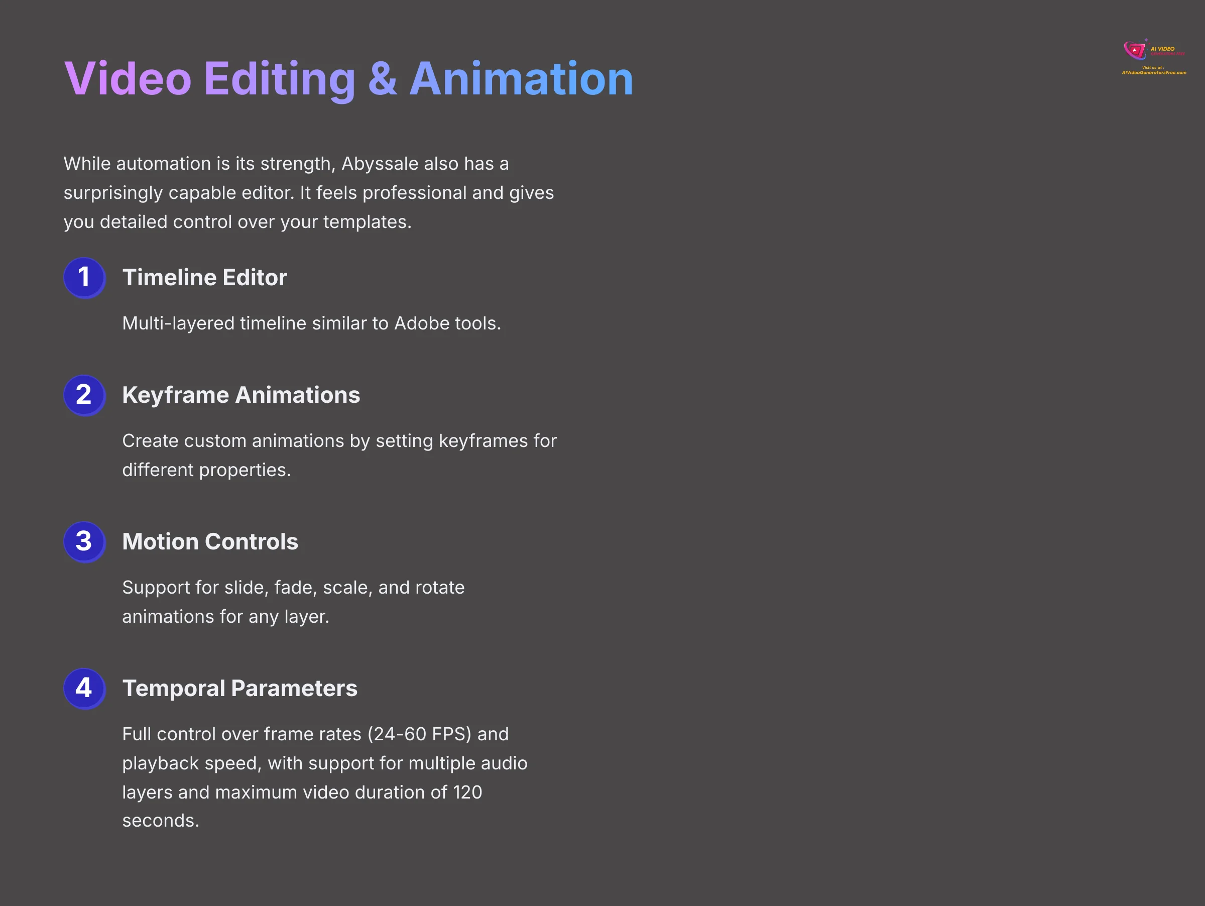 Video Editing and Animation