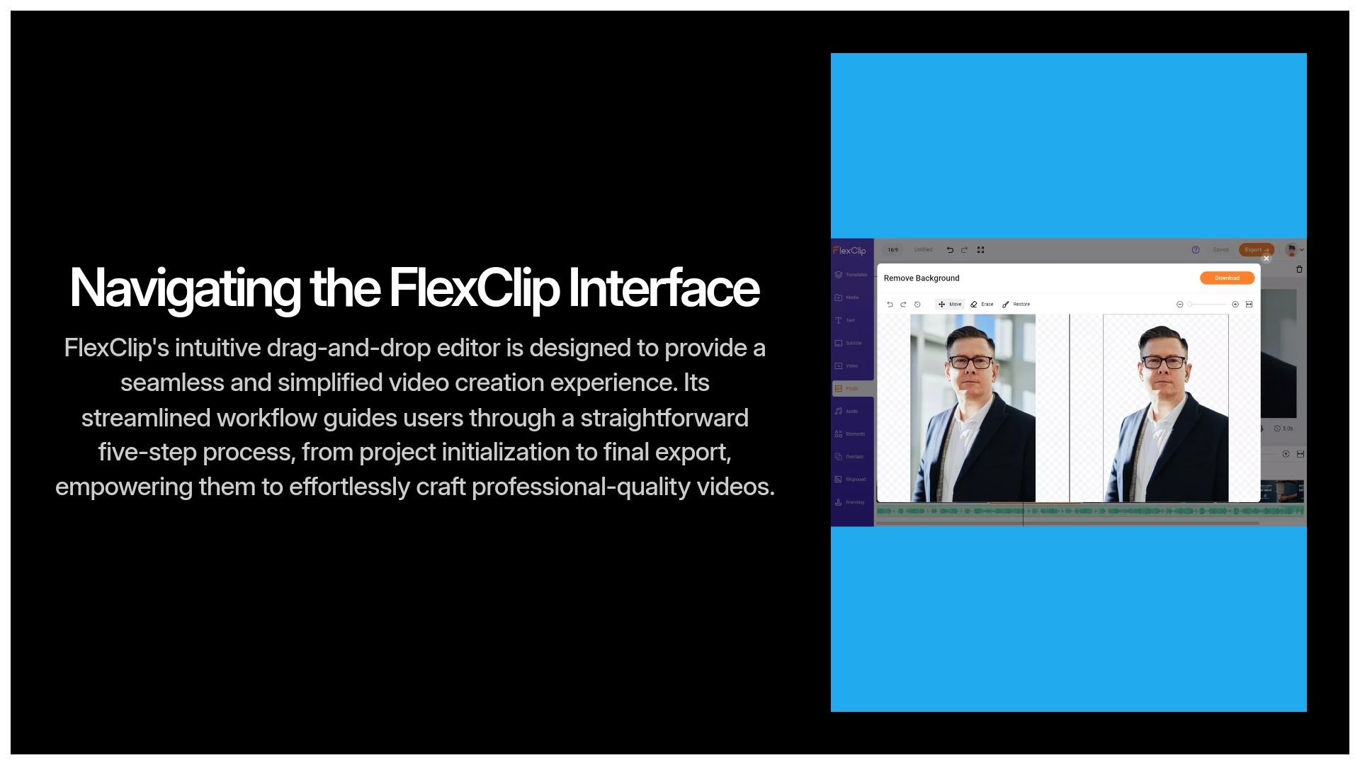 Navigating the FlexClip Interface