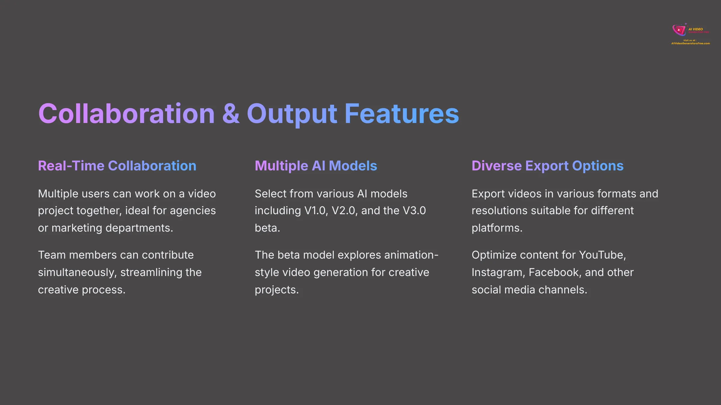 Collaboration and Output Features