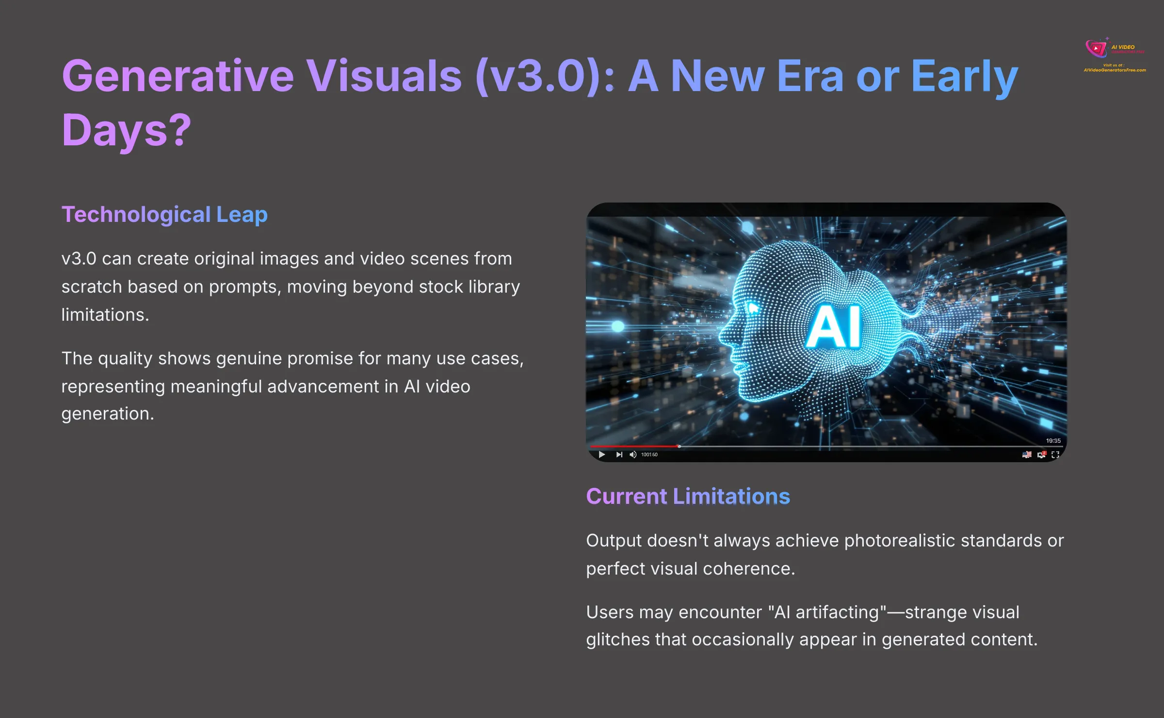 Generative Visuals v3.0 - A New Era or Early Days