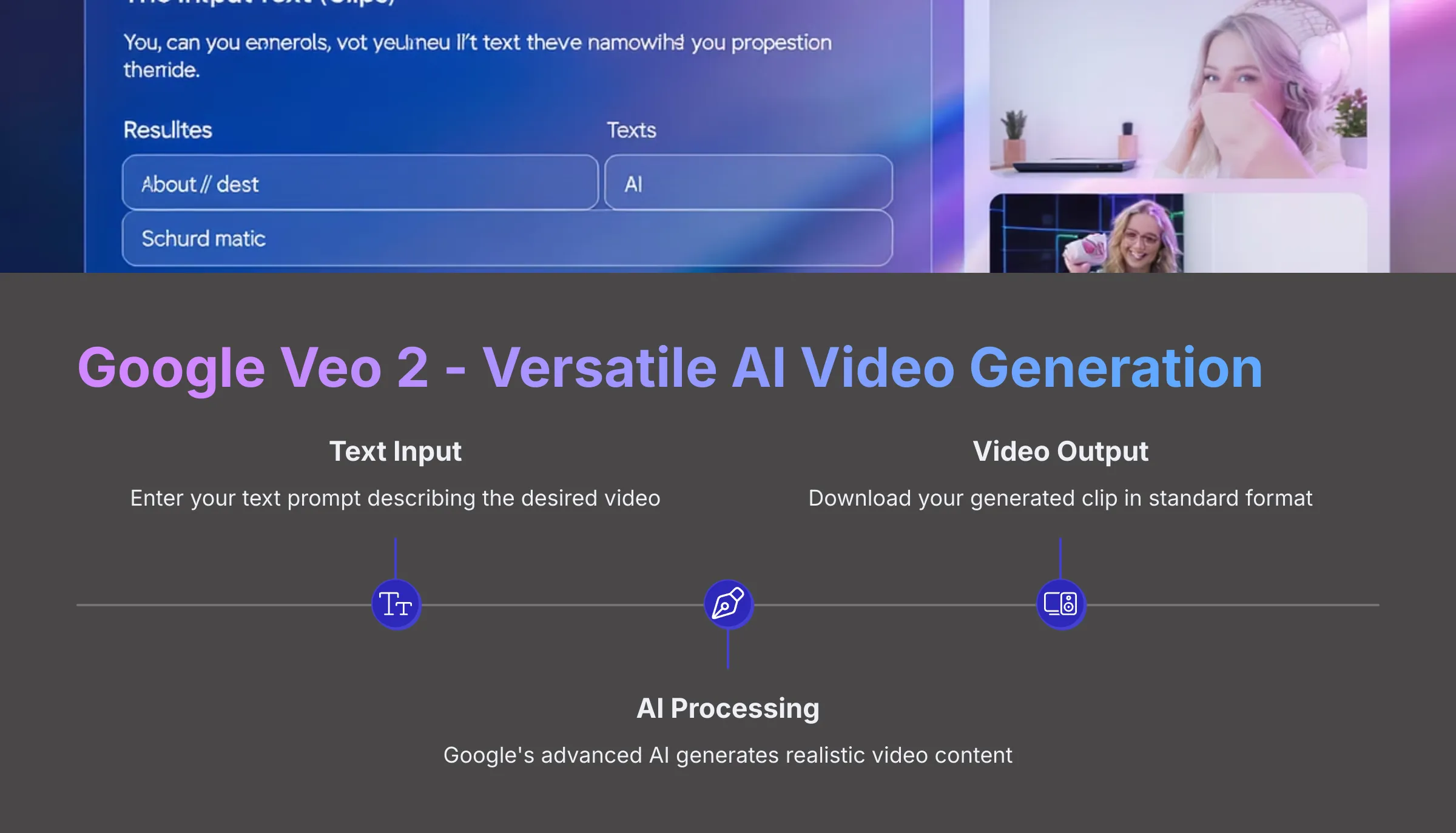 Google Veo 2 AI Video Generation Interface