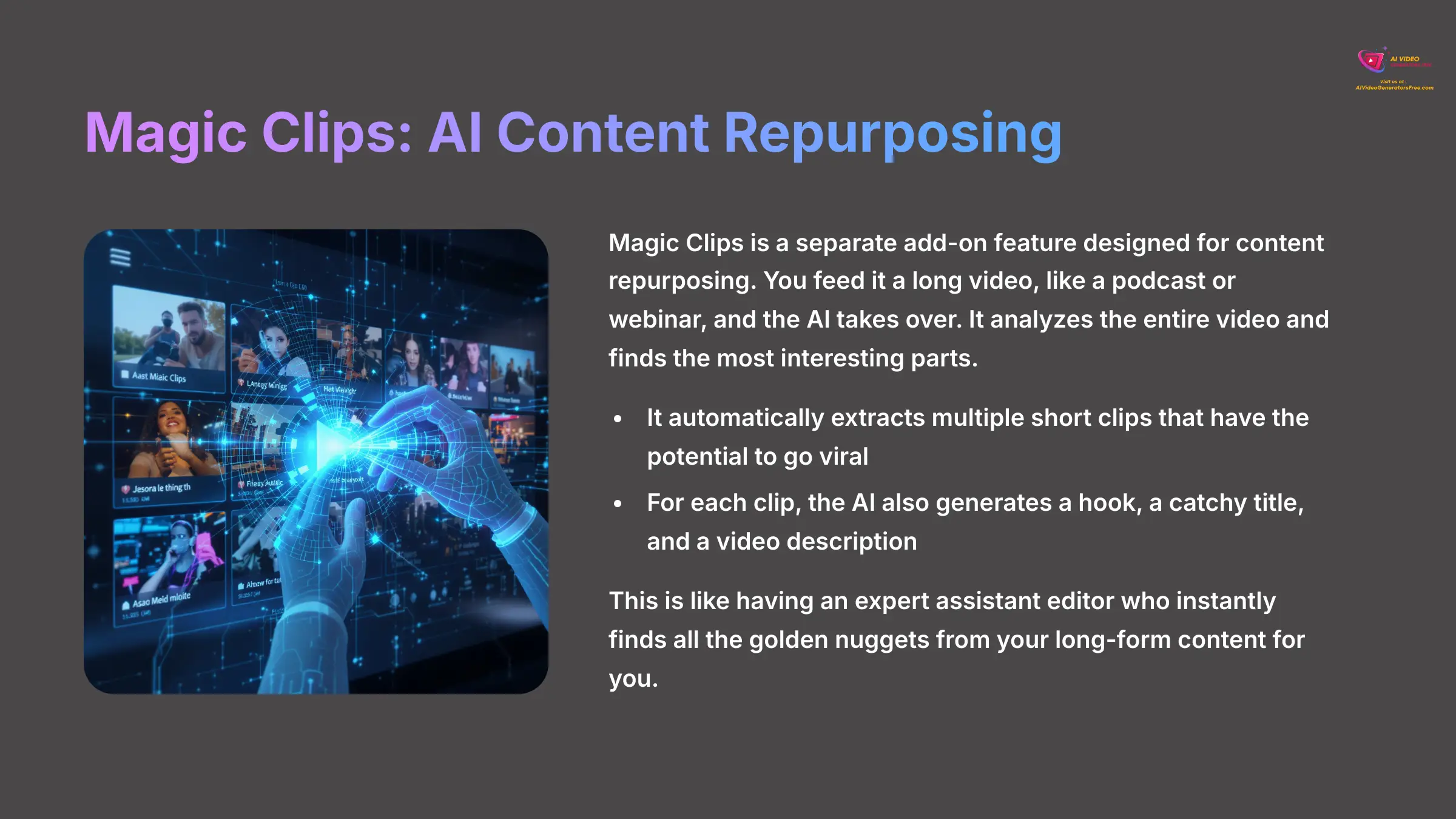 Magic Clips AI Content Repurposing