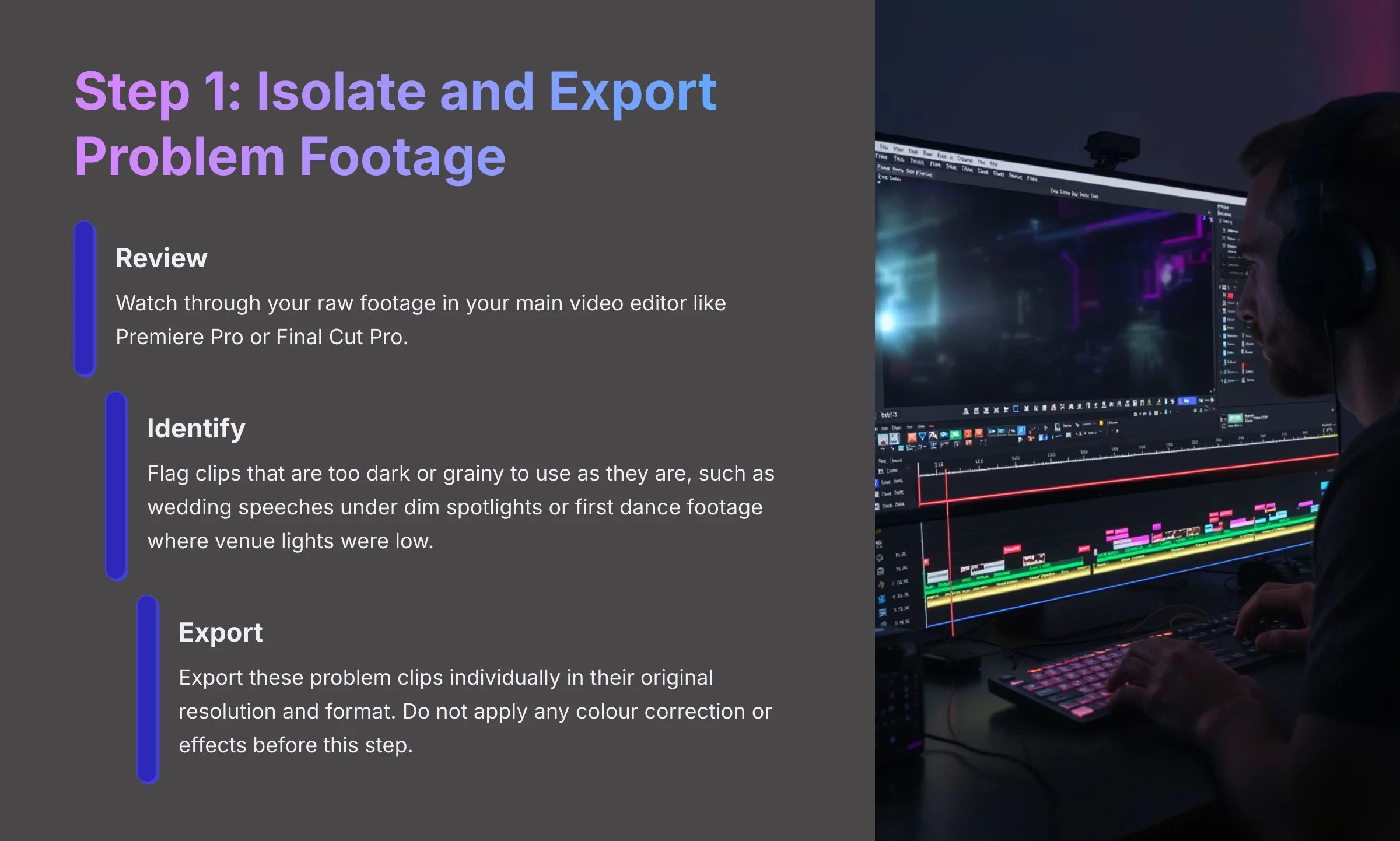 Step 1: Isolate and Export Problem Footage