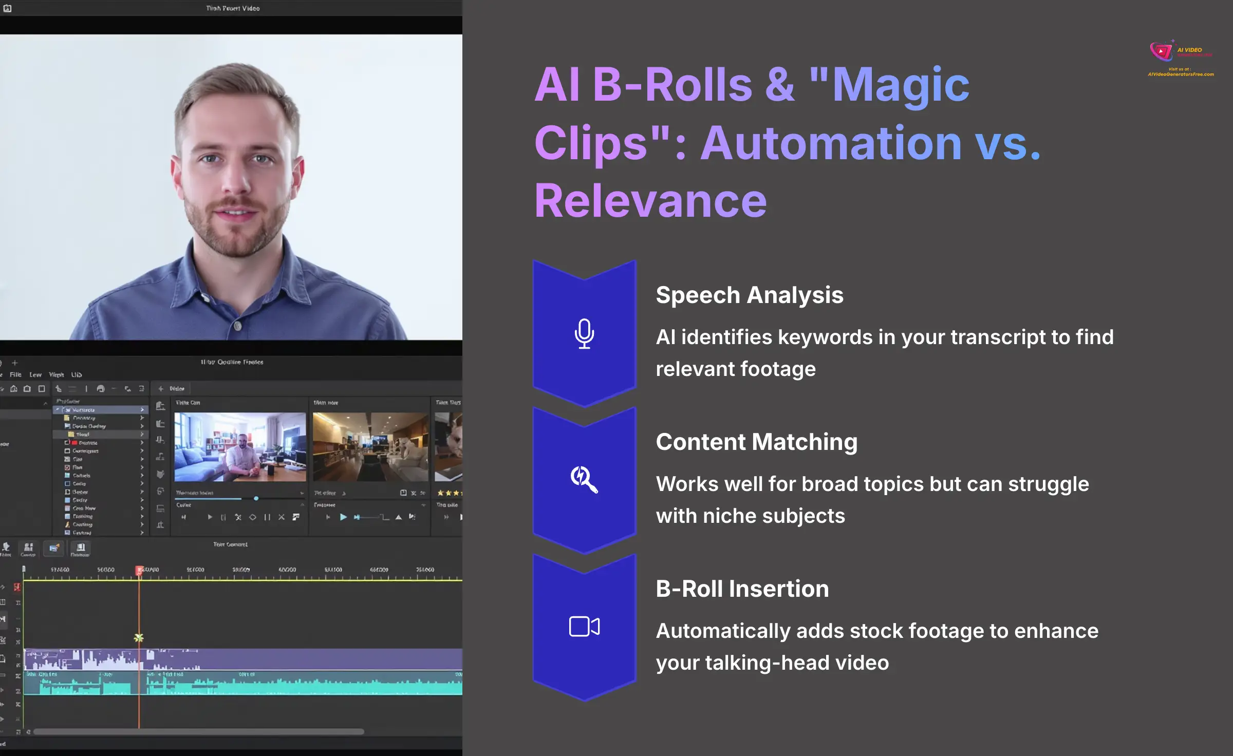 AI B-Rolls and Magic Clips Automation vs Relevance