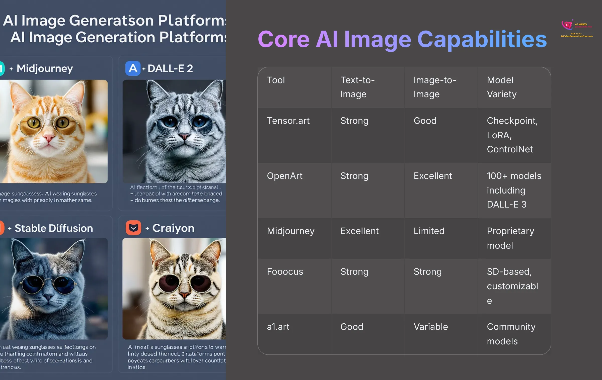 Core AI Image Capabilities Comparison