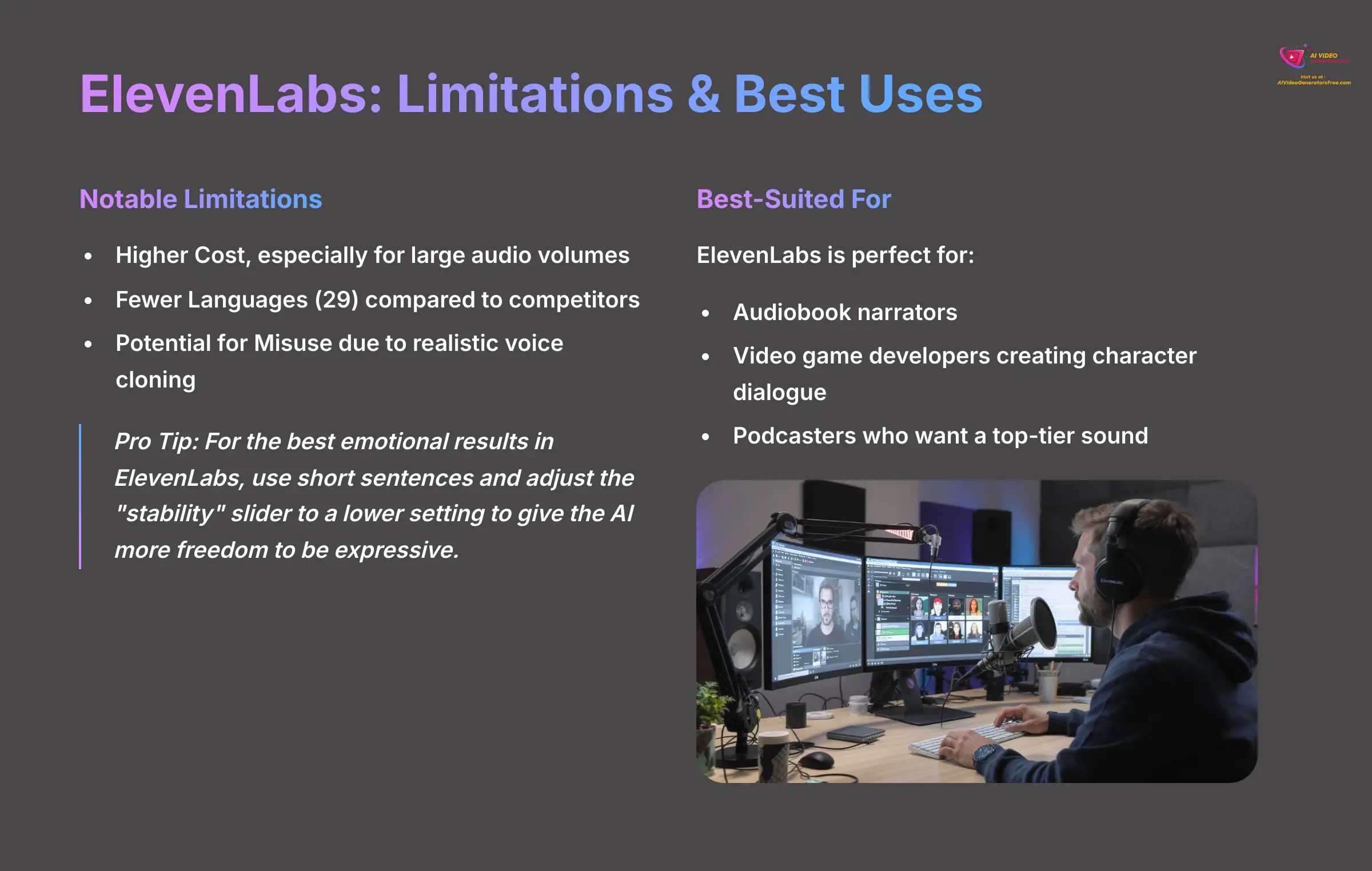9_ElevenLabs-Limitations-and-Best-Uses_AI-video-generators-free_aivideogeneratorsfree.com_