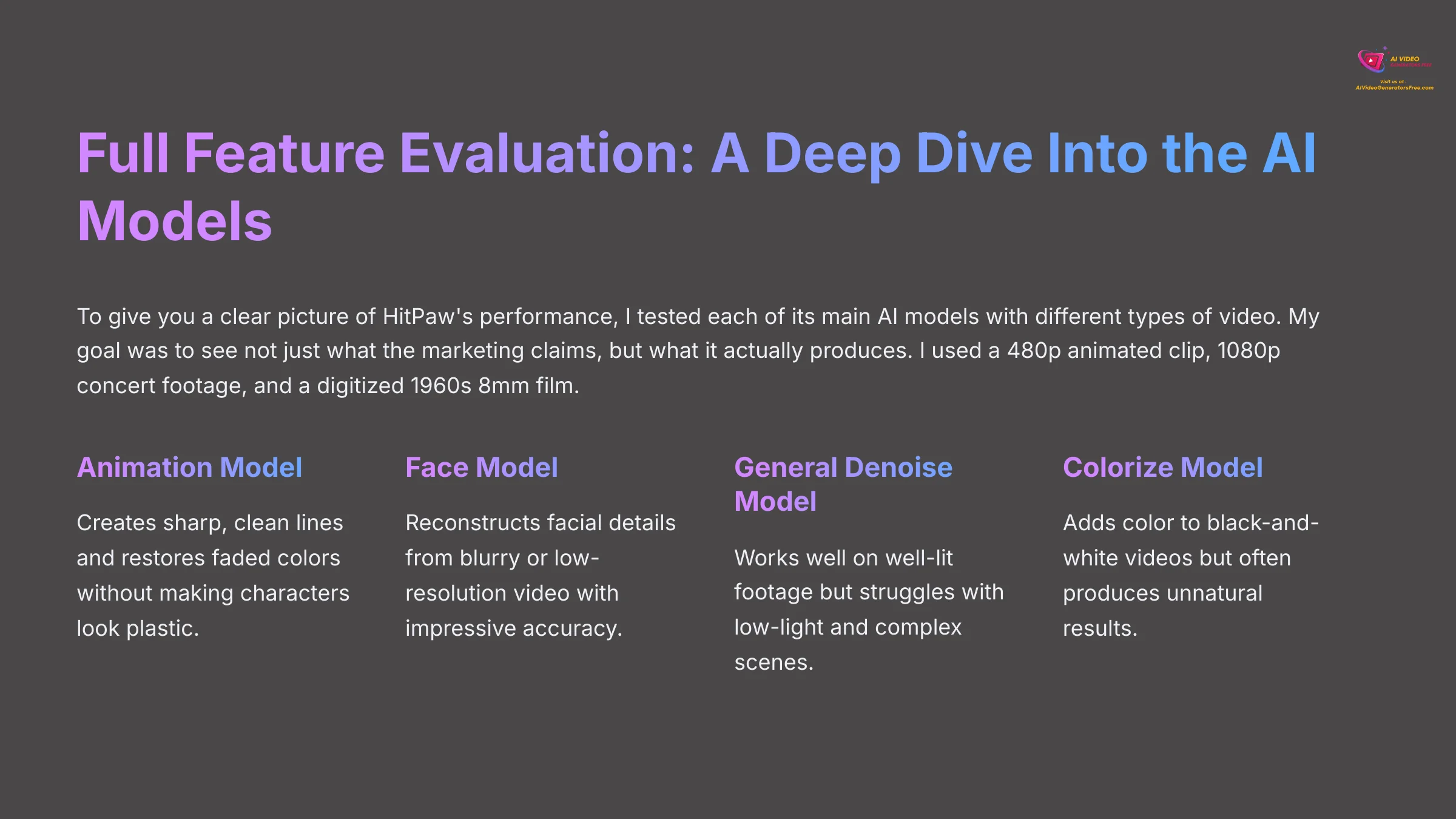 Full Feature Evaluation - Deep Dive Into AI Models
