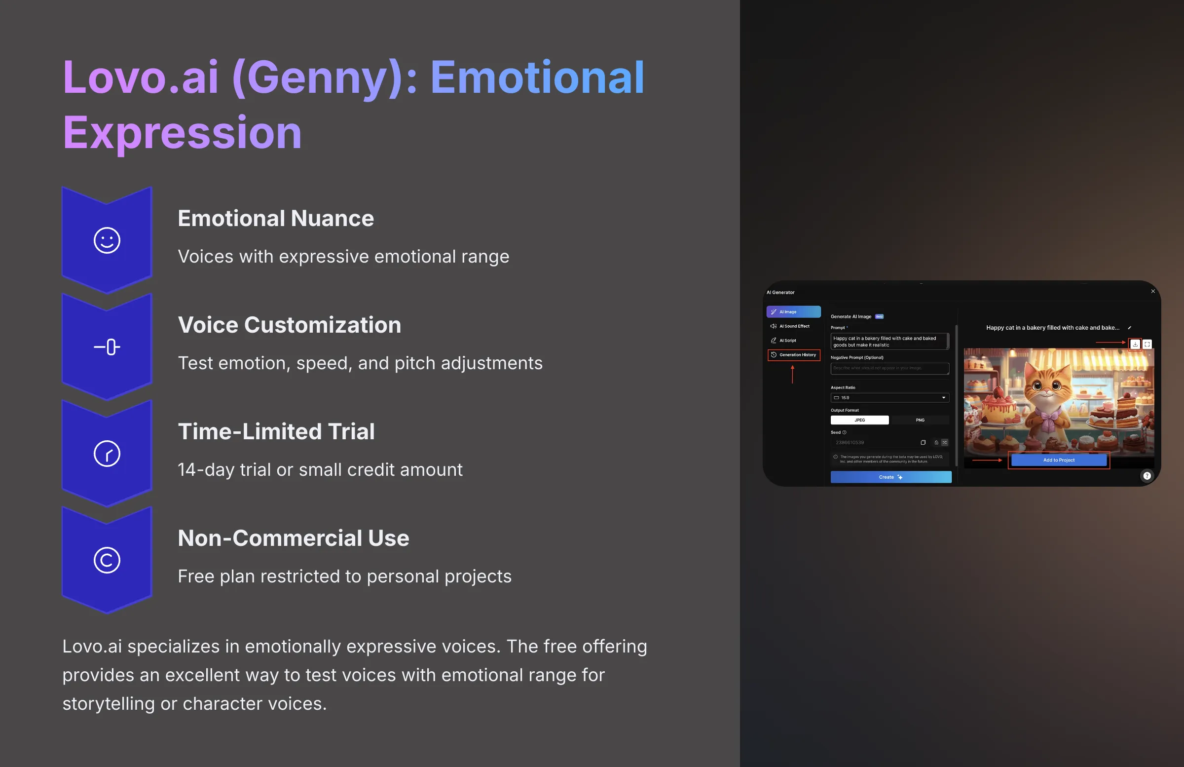 Lovo.ai Genny Emotional Expression