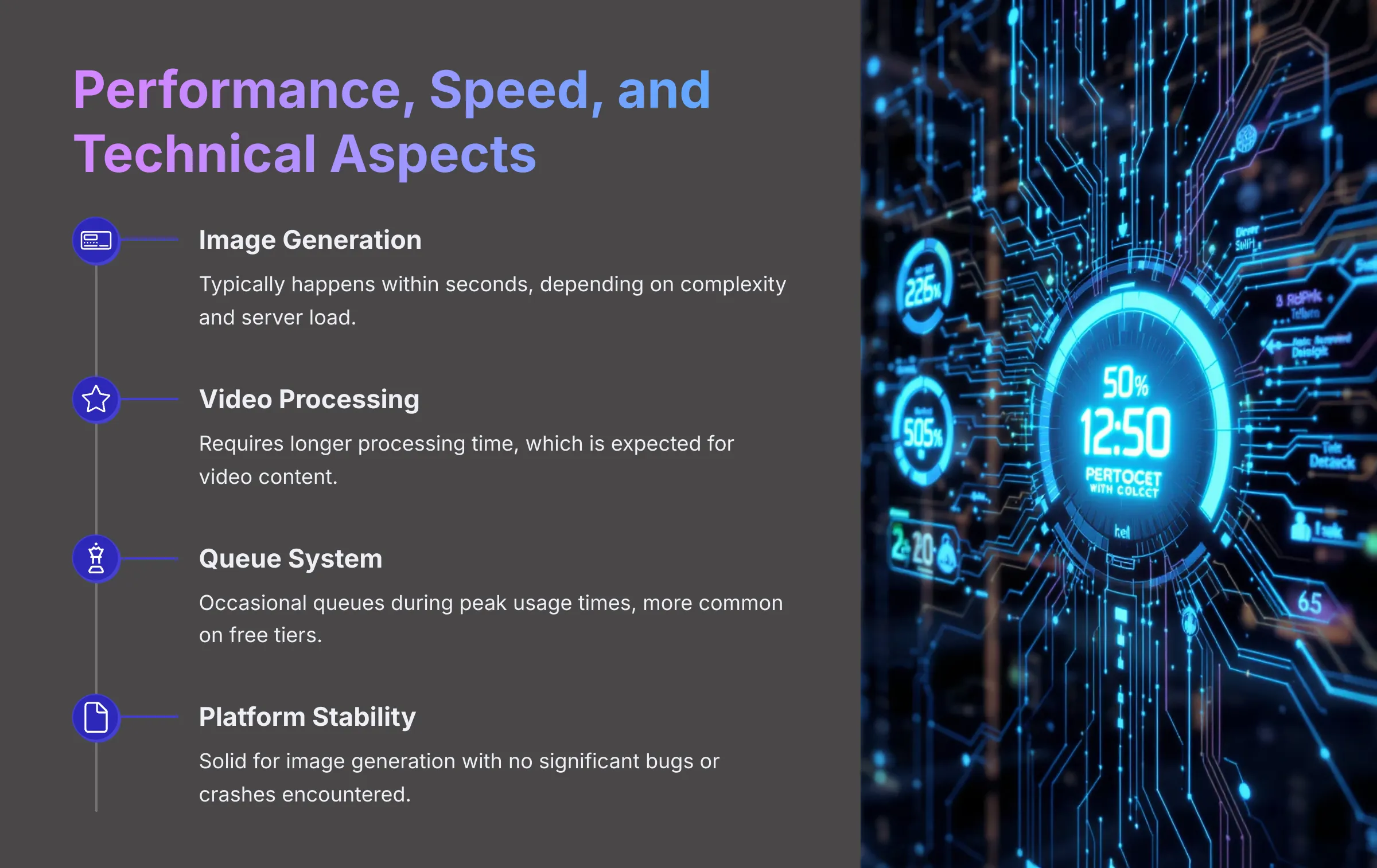 Performance Speed and Technical Aspects