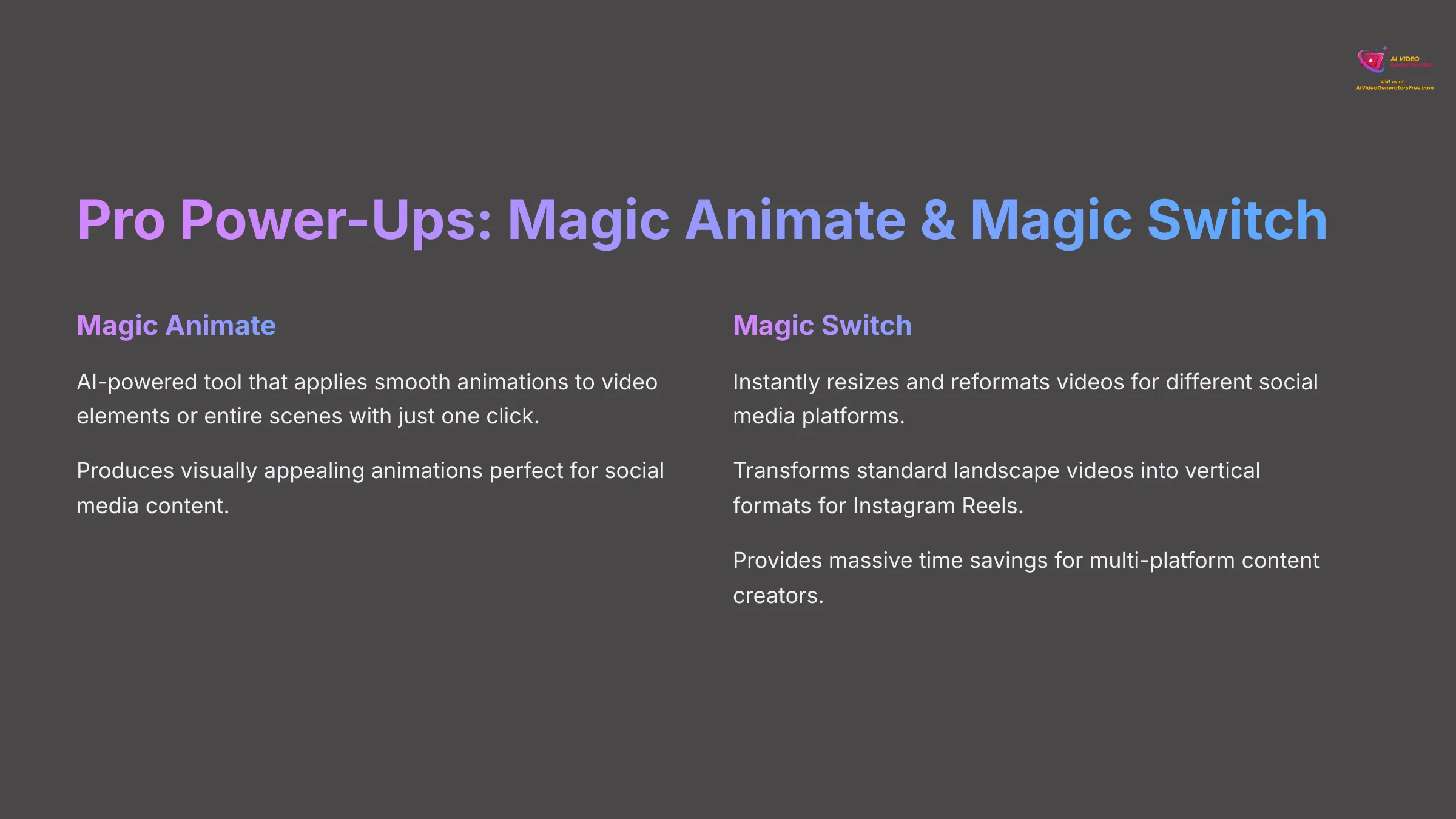 Pro Power-Ups: Magic Animate and Magic Switch