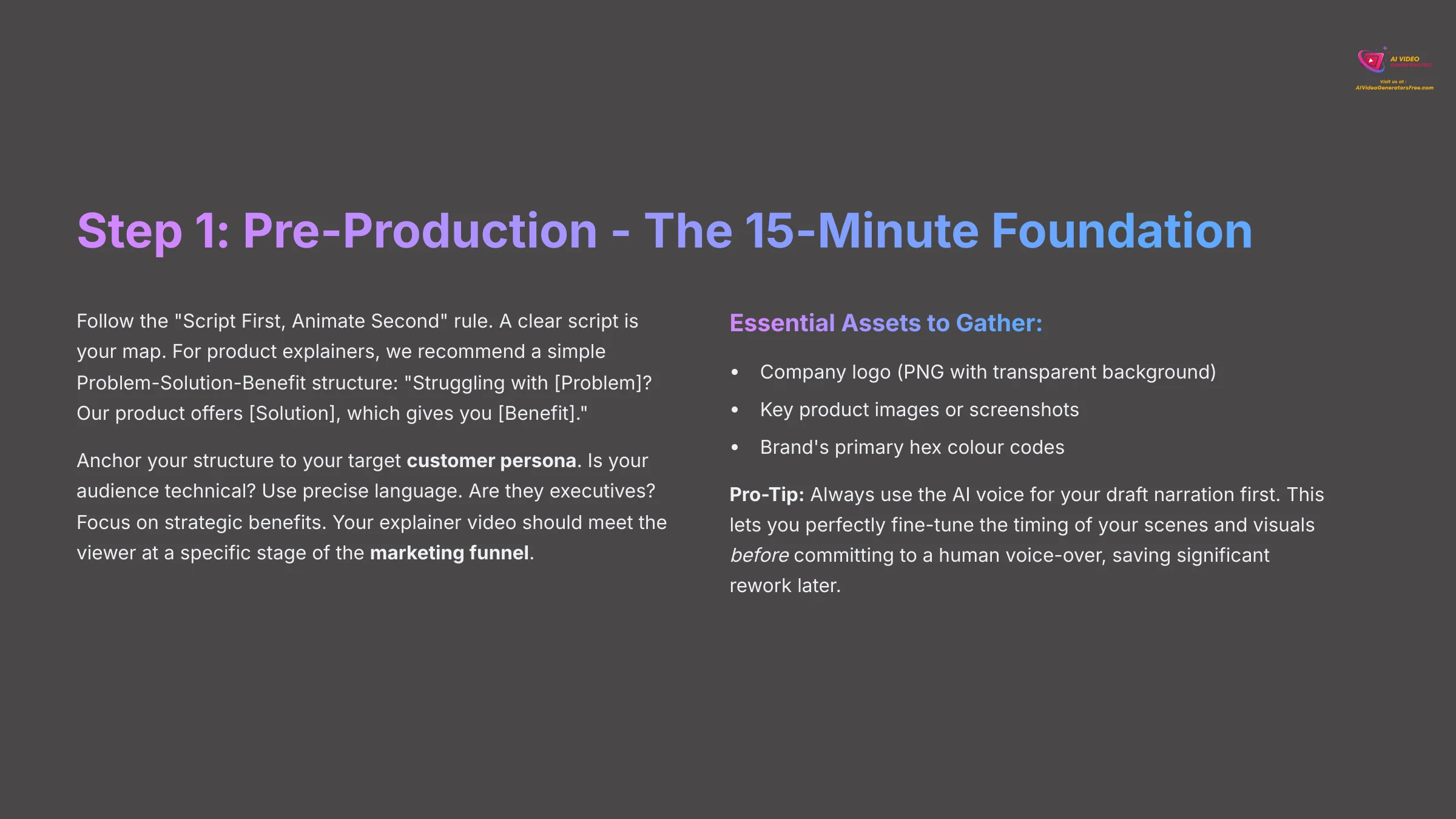 9_Step-1-Pre-Production-The-15-Minute-Foundation_AI-video-generators-free_aivideogeneratorsfree.com_