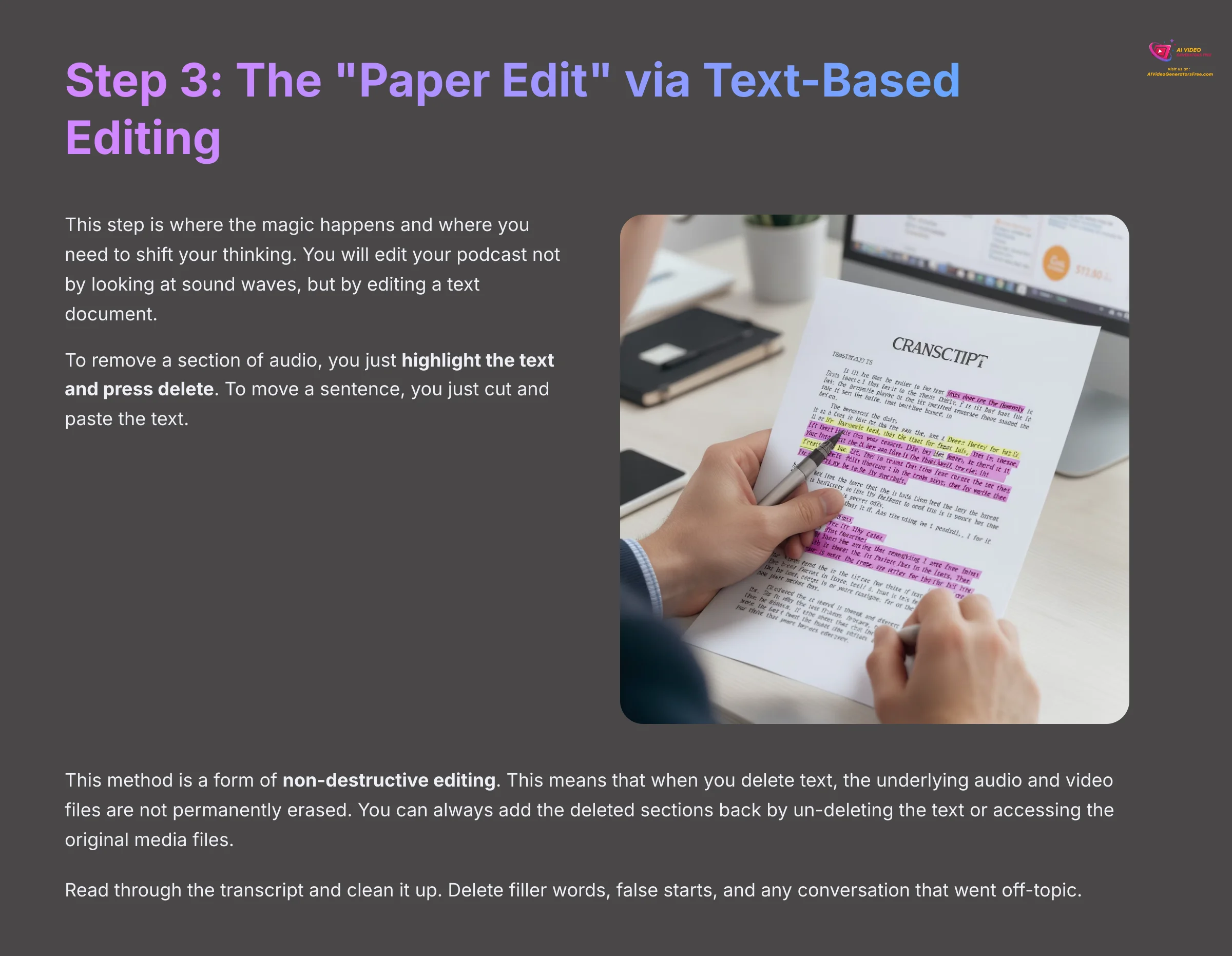 9_Step-3-The-Paper-Edit-via-Text-Based-Editing_AI-video-generators-free_aivideogeneratorsfree.com_
